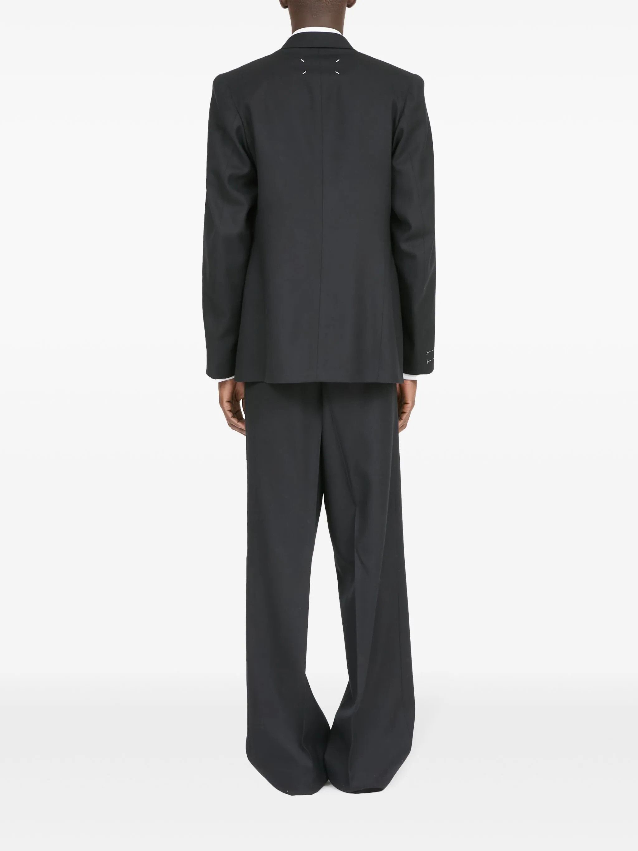 Maison Margiela o1w1db10226 Single-breasted Wool Blazer in Black Size US M / EU 48-50 / 2 - 4 Thumbnail