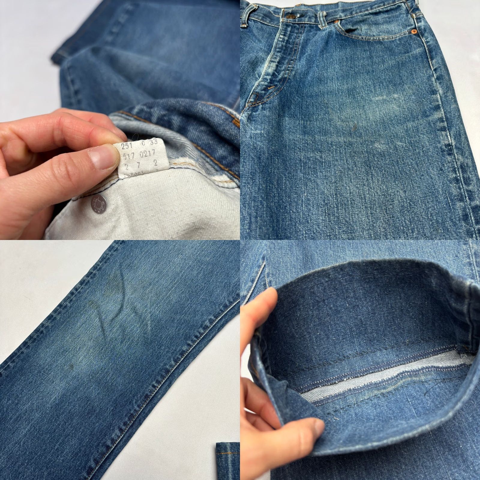 Levi's VINTAGE Levi's 517 0217 Jeans Men's 36x28 Talon Flare Bootcut 70s Blue Size US 36 / EU 52 - 9 Thumbnail