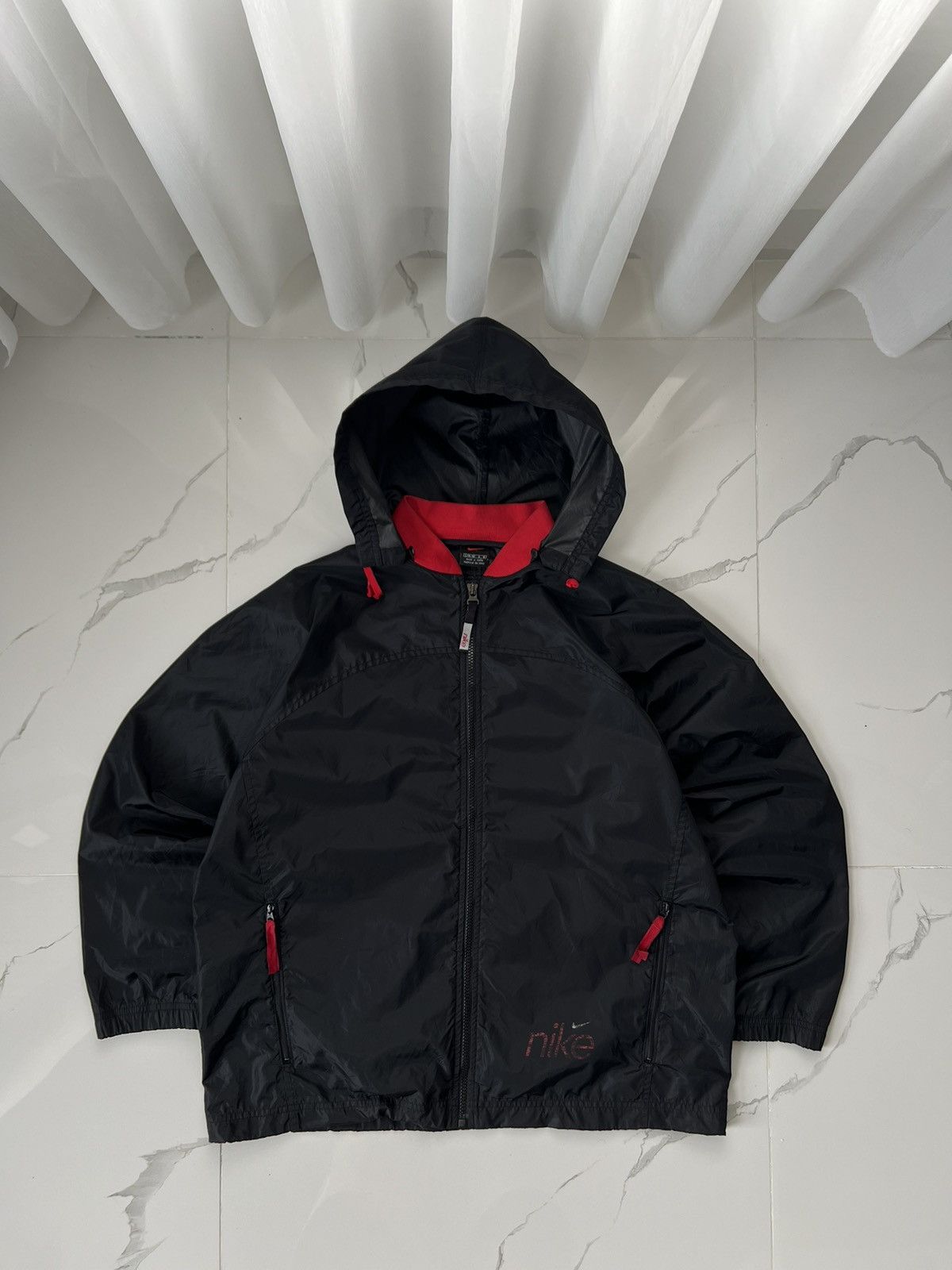 Nike × Vintage 90's NIKE BACK SWOOSH LOGO RETRO GORPCORE RARE TRACK JACKET Size US M / EU 48-50 / 2 - 1 Thumbnail