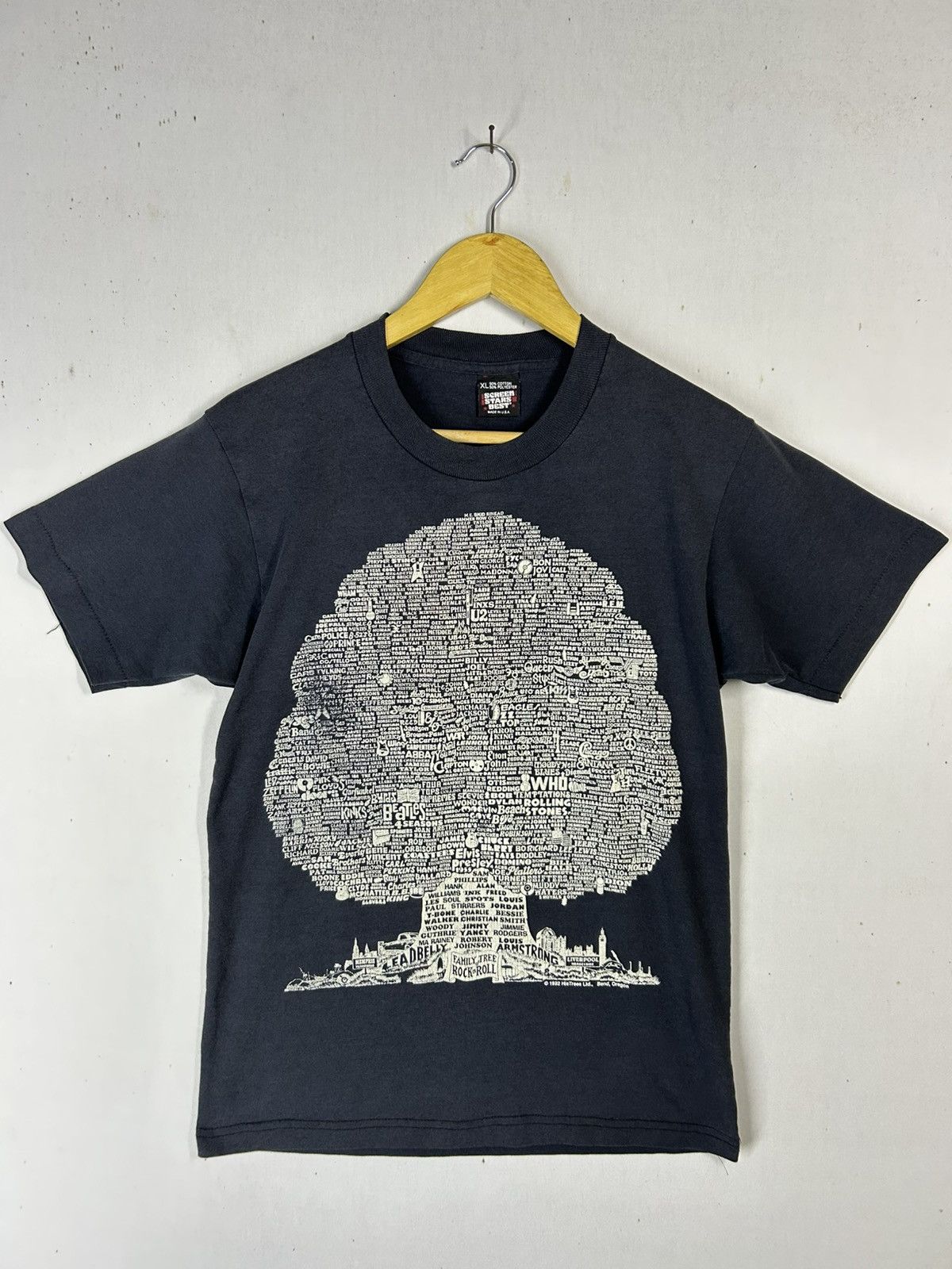 Band Tees × Vintage Vintage 1992 Family Tree of Rock n Roll Size US S / EU 44-46 / 1 - 1 Thumbnail