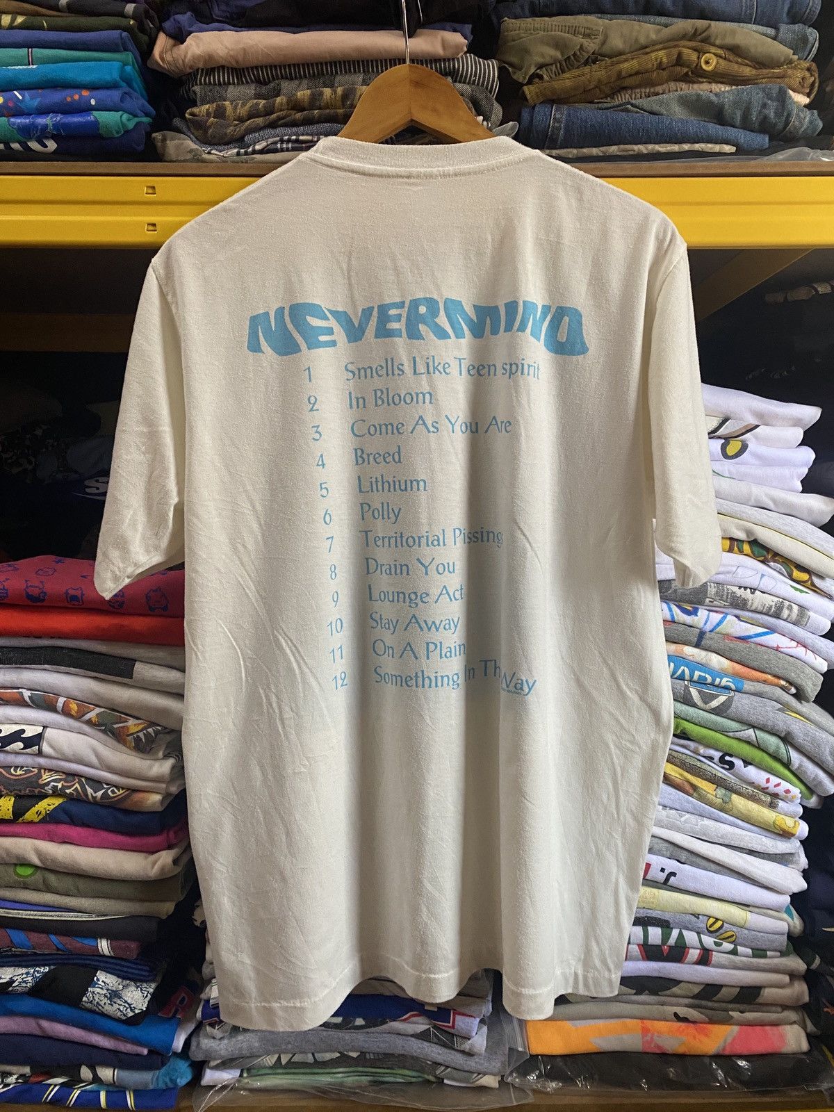 Band Tees × Nirvana × Vintage Vintage Distress NIRVANA “Nevermind” Masterpiece Grunge Tee Size US L / EU 52-54 / 3 - 2 Thumbnail