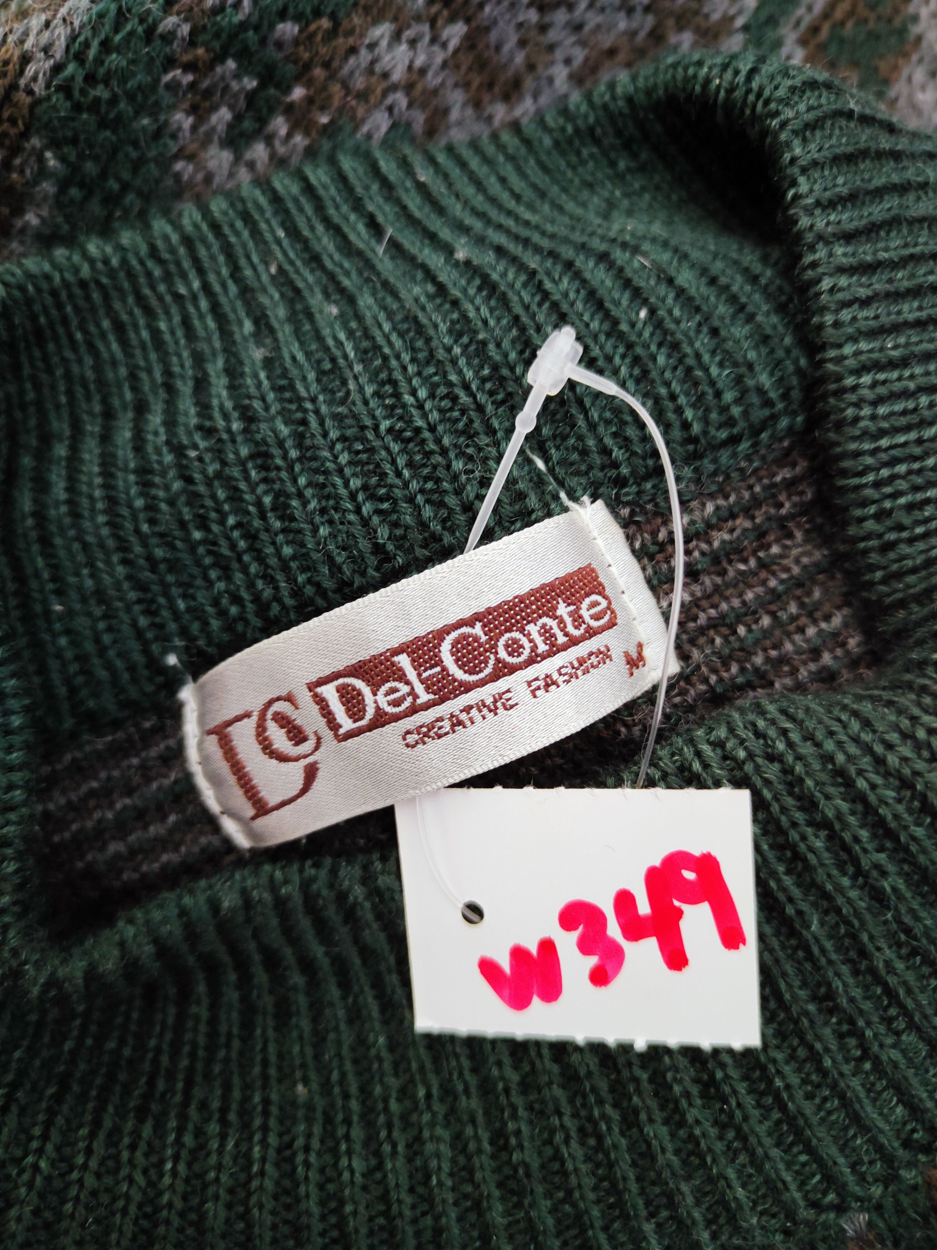 Japanese Brand × Vintage Del Conte Dark Green Knitwear Sweatshirts #W349 Size US M / EU 48-50 / 2 - 12 Thumbnail