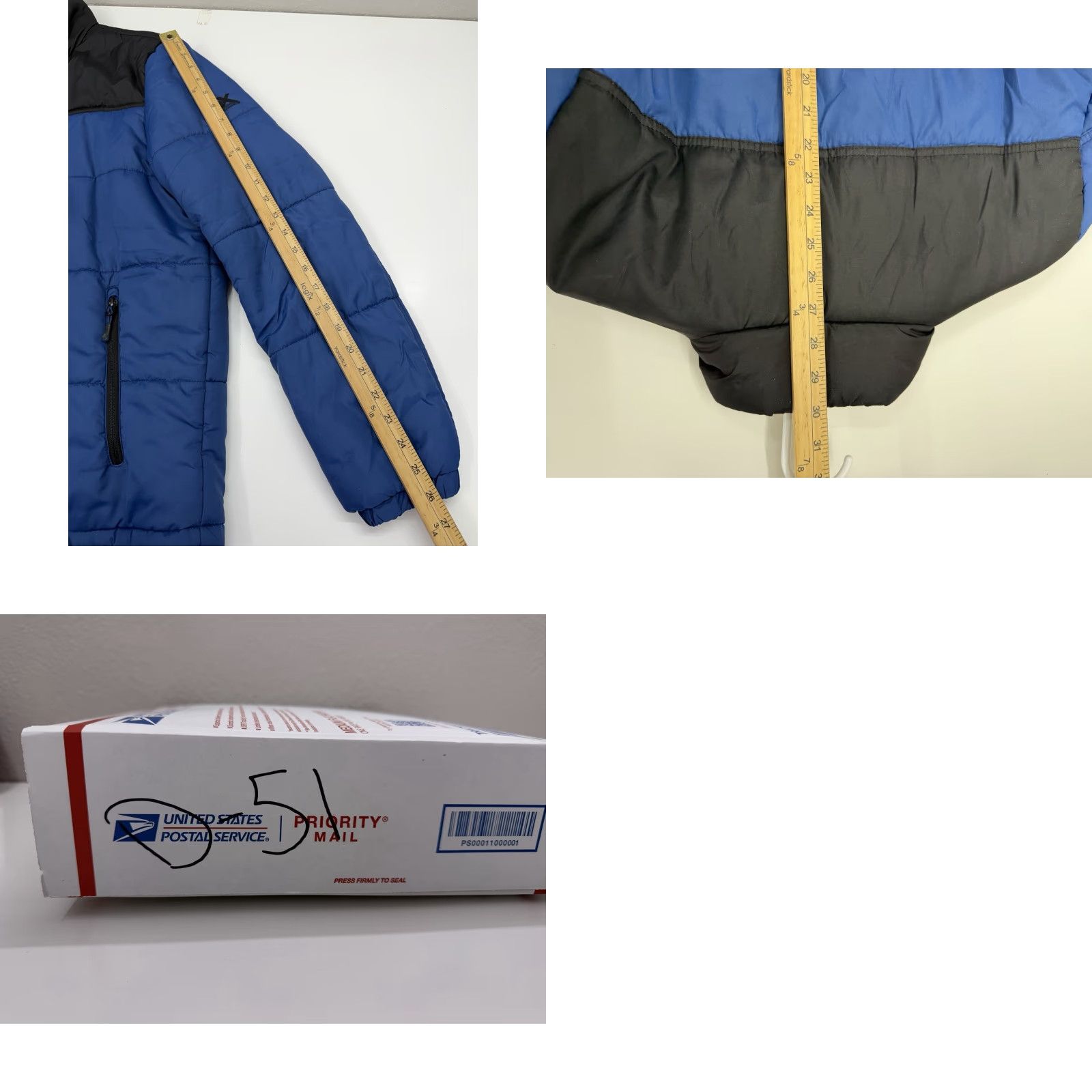 ZeroXposur ZeroXposure Mens Jacket Size Medium Blue Black Winter Zip Up Puffer Lined Size US M / EU 48-50 / 2 - 8 Thumbnail