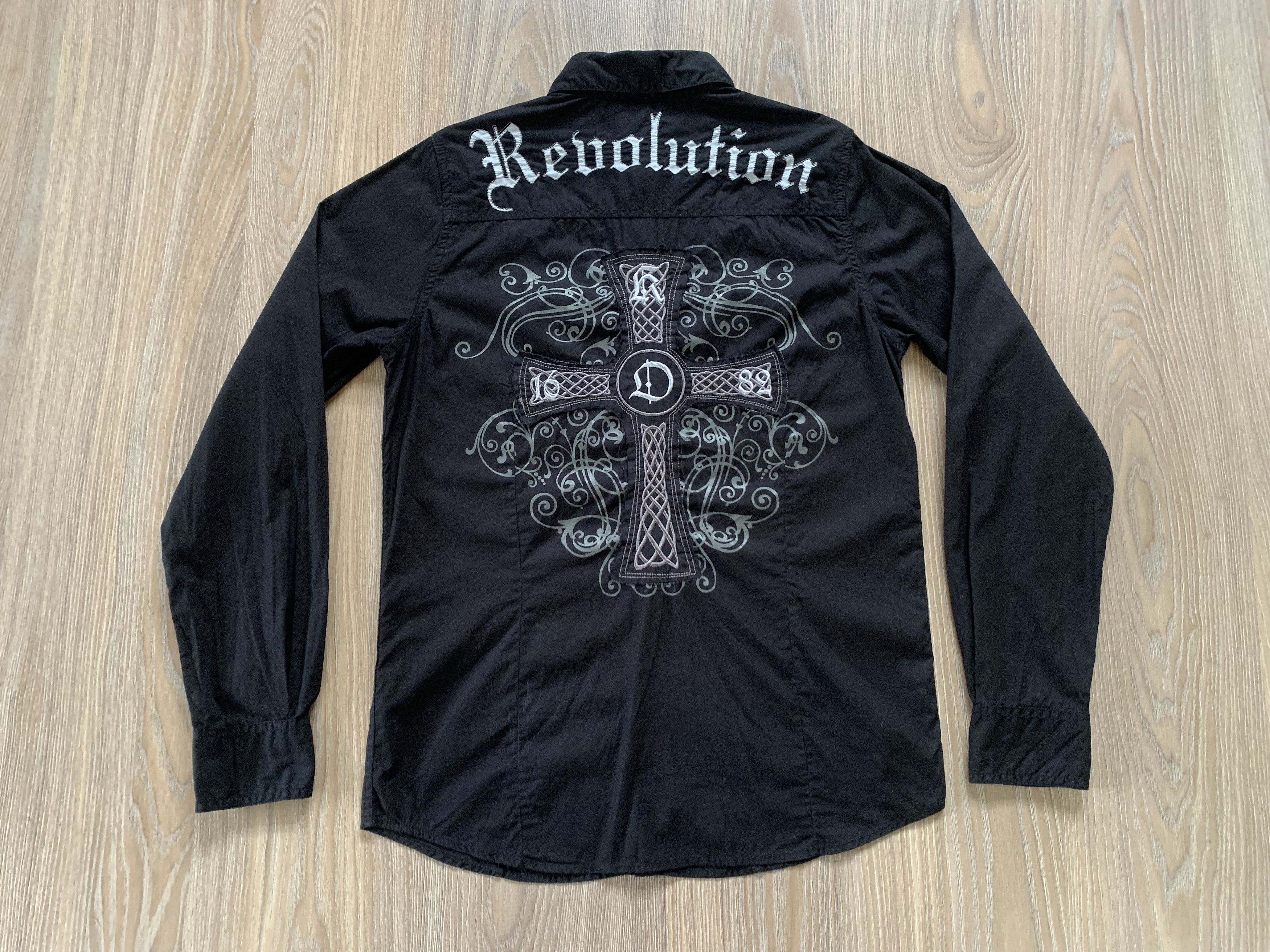 Other John Devin Cross Embrode Black Button Up Shirt Size S / US 4 / IT 40 - 3 Thumbnail