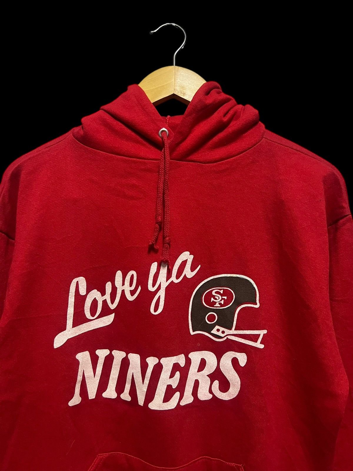 NFL Vintage 80s San Francisco 49ers Hoodie Sweatshirt Size US L / EU 52-54 / 3 - 3 Thumbnail