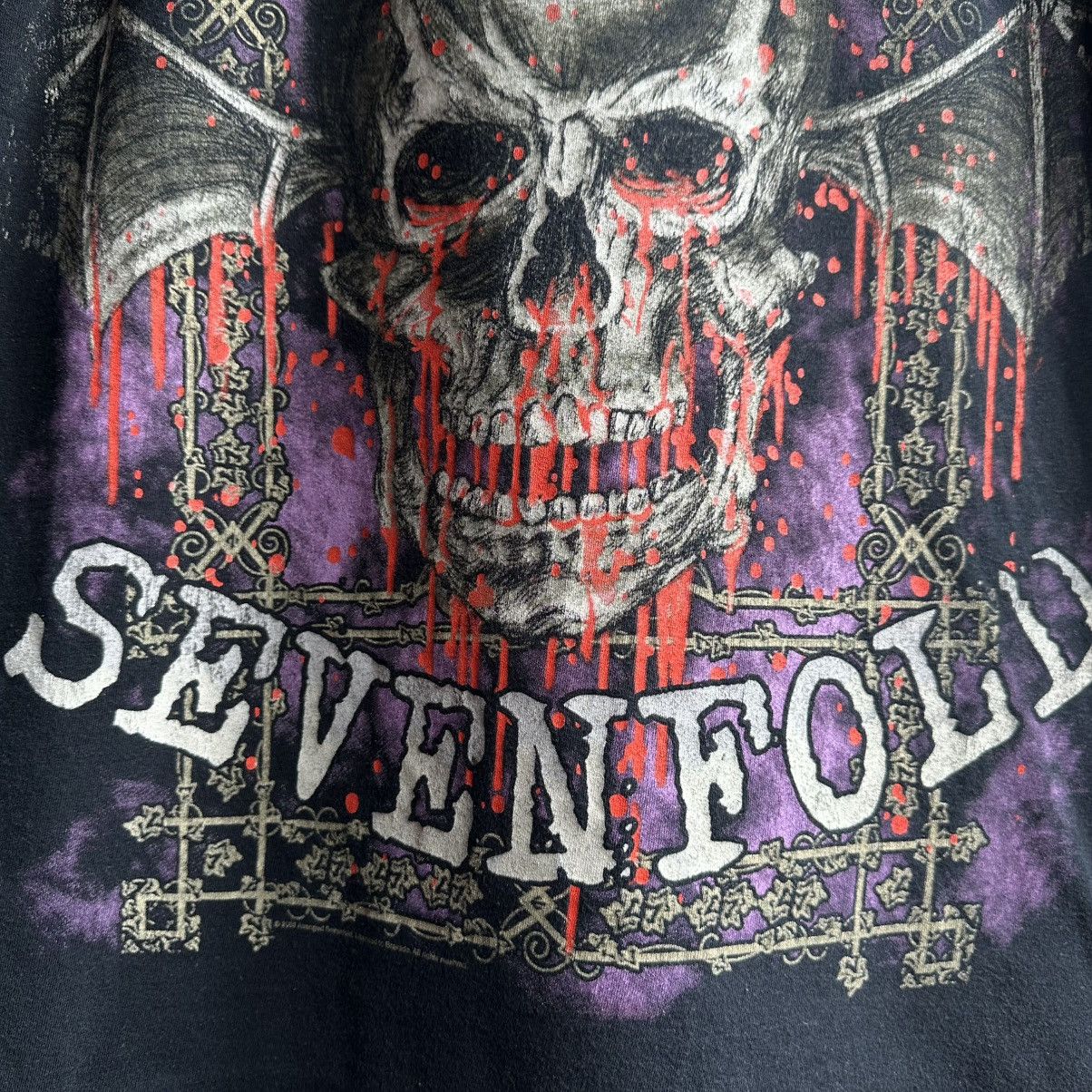 Band Tees × Vintage VINTAGE Y2K AVENGED SEVENFOLD SKULL BAND TEE Size US S / EU 44-46 / 1 - 4 Thumbnail