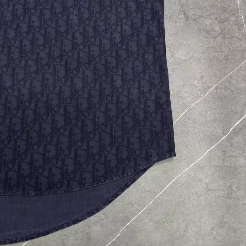 Dior Dior Navy Blue Logo Short Sleeve Shirt-2505 Size US M / EU 48-50 / 2 - 5 Thumbnail