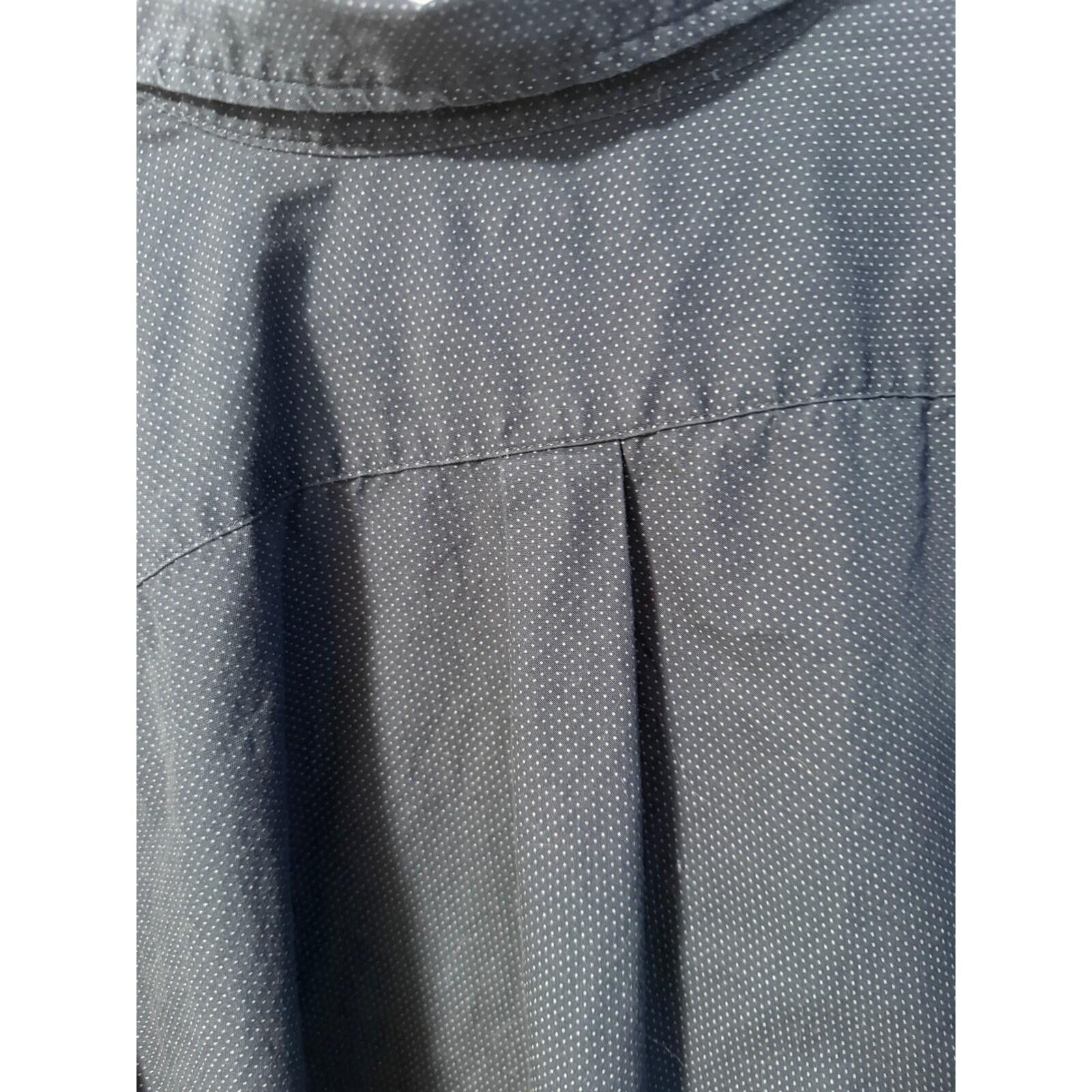 Gap Gap Button Down Shirt Mens XL Navy Blue Slim Fit Micro Dot Size US XL / EU 56 / 4 - 6 Thumbnail