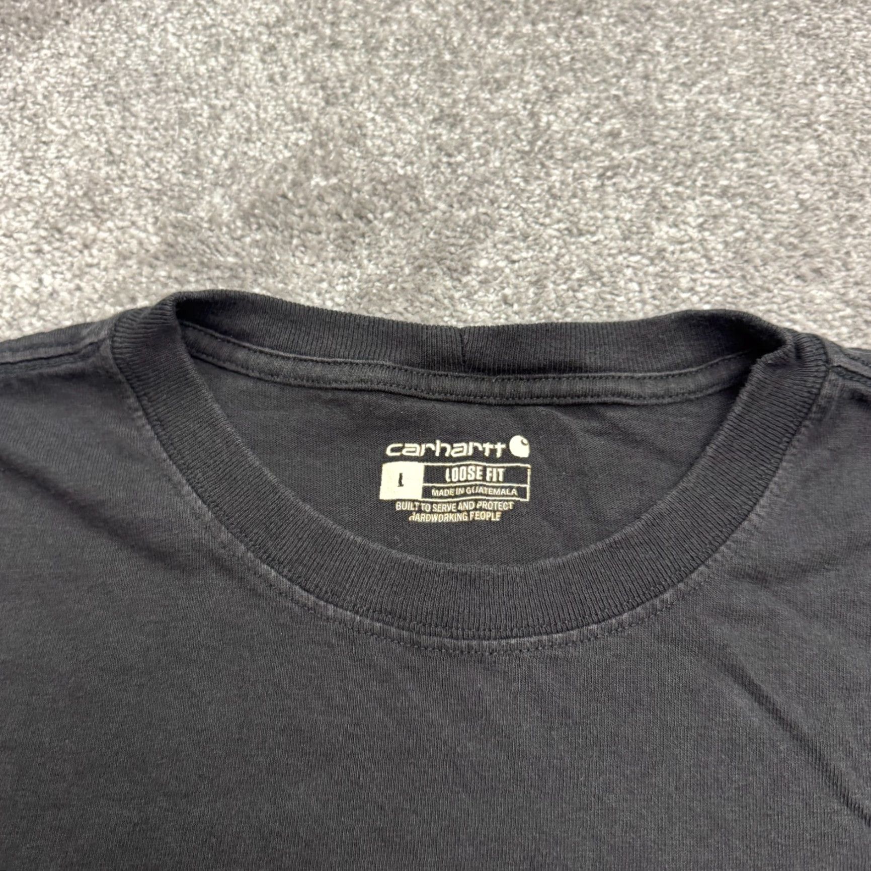 Carhartt Carhartt K87 Classic Cotton T-Shirt Mens Large Black Crew Neck Pocket Tee Size US L / EU 52-54 / 3 - 3 Thumbnail