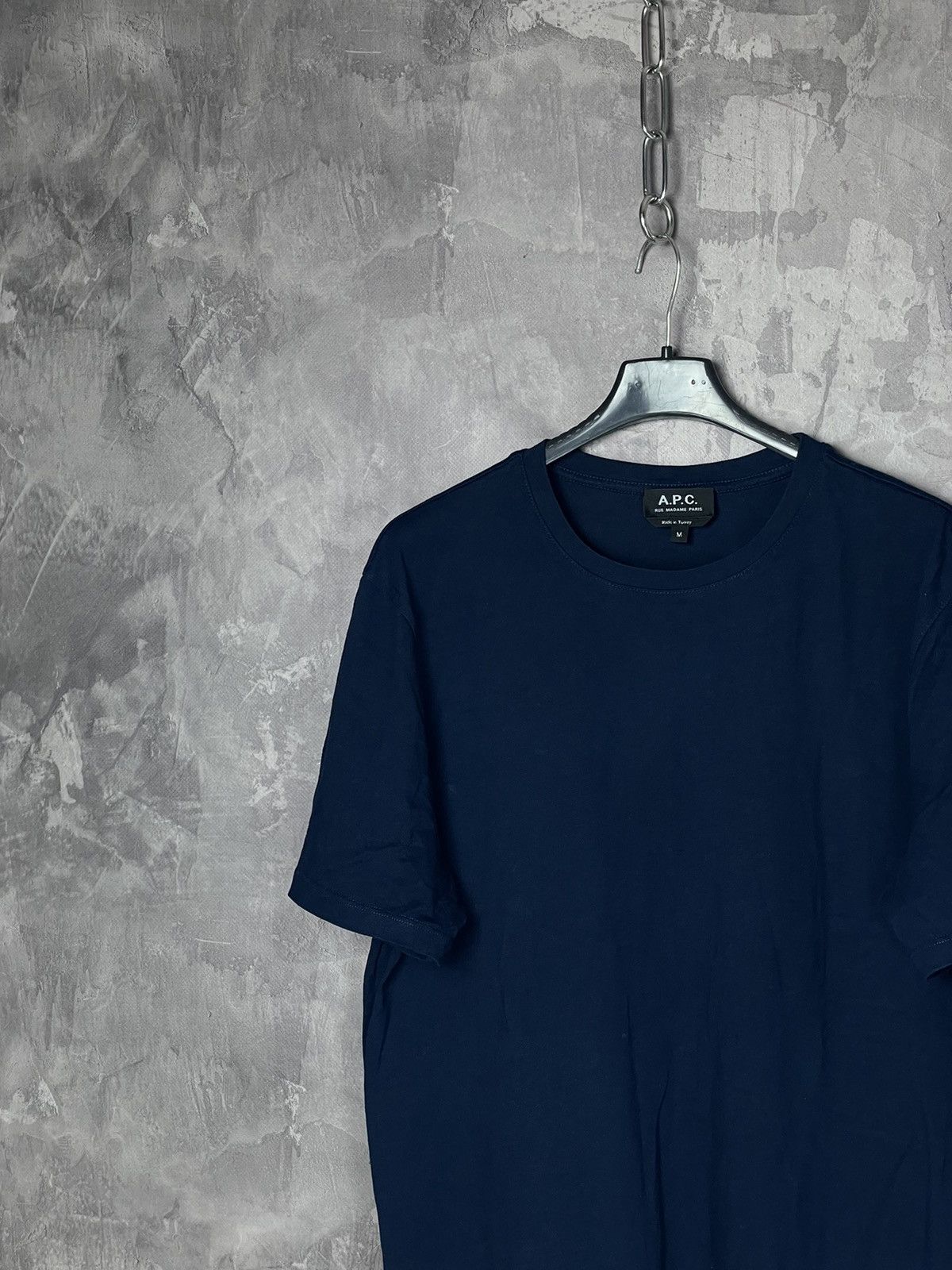 A.P.C. × Designer A.P.C. Basic Navy Cotton t-shirt quality designer Size US M / EU 48-50 / 2 - 3 Thumbnail
