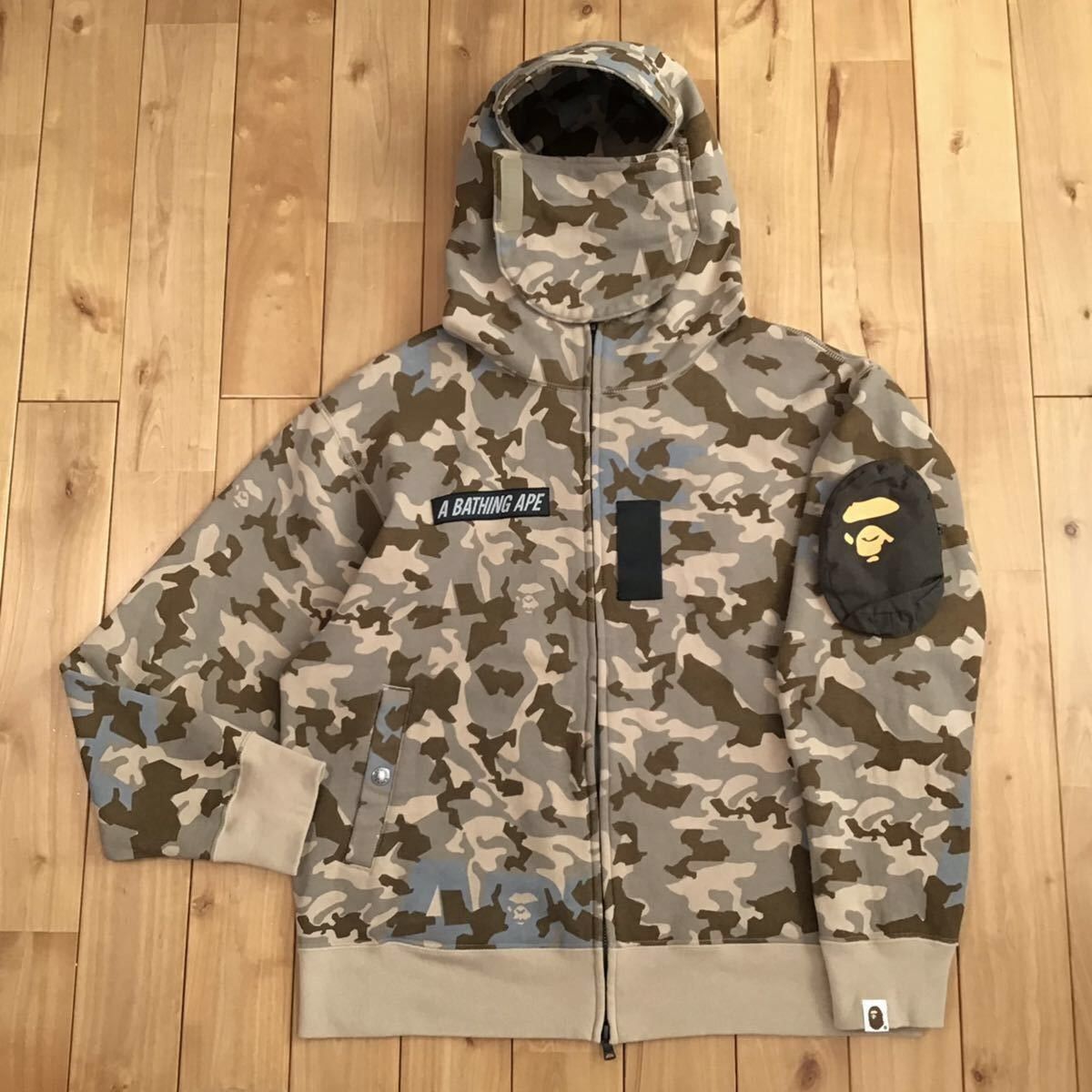 Bape BAPE SAND CAMO MILITARY RELAXED FIT FULL ZIP MASK HOODIE Size US S / EU 44-46 / 1 - 1 Thumbnail