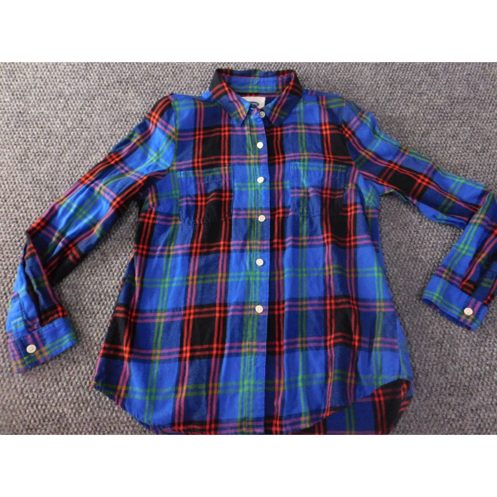 Old Navy Old Navy Womens Button-Up Blouse XS Blue Dolman Sleeve Casual Regular Shirt Top Size XS / US 0-2 / IT 36-38 - 2 Thumbnail