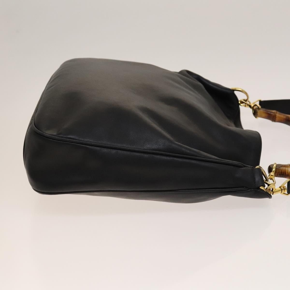 Gucci GUCCI Bamboo Hand Bag Leather Black Gold 001 1781 1577 0 Size ONE SIZE - 4 Thumbnail