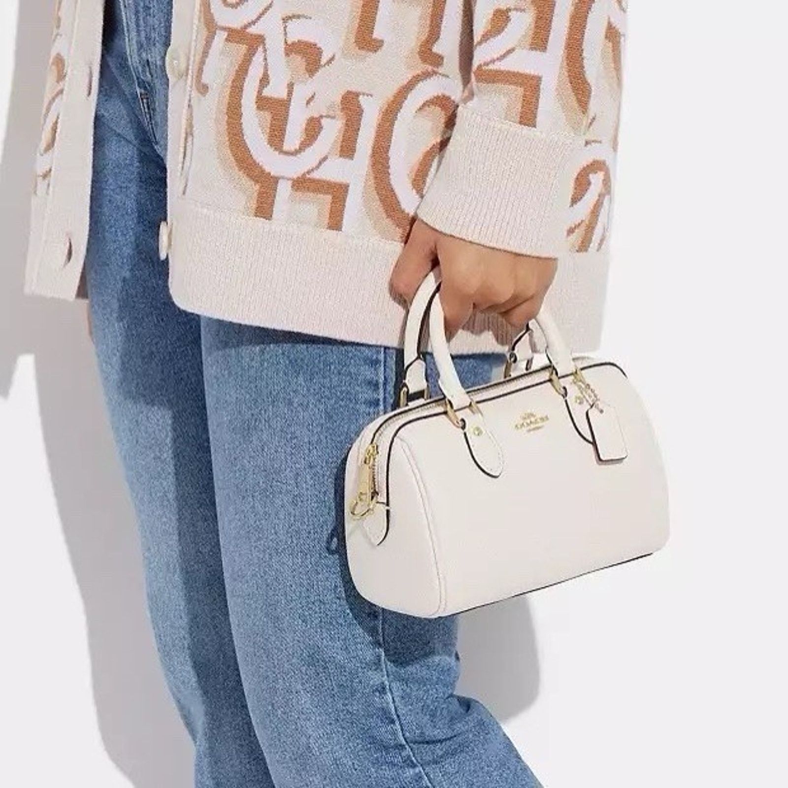 Coach NWT Coach Crossgrain Mini Rowan Crossbody CH157 Chalk Size ONE SIZE - 8 Thumbnail