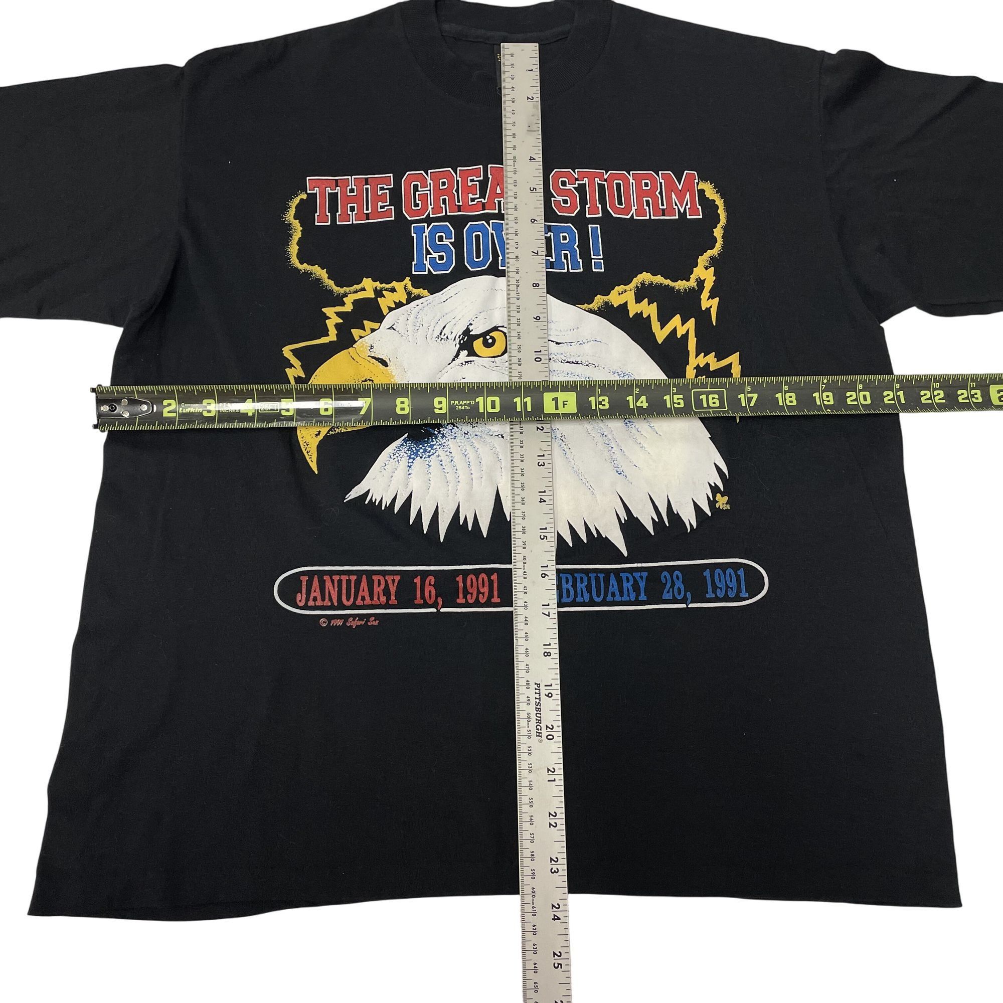 Other Vtg Center Star The GREAT STORM is OVER 1991 50/50 T Shirt Size US XL / EU 56 / 4 - 7 Thumbnail