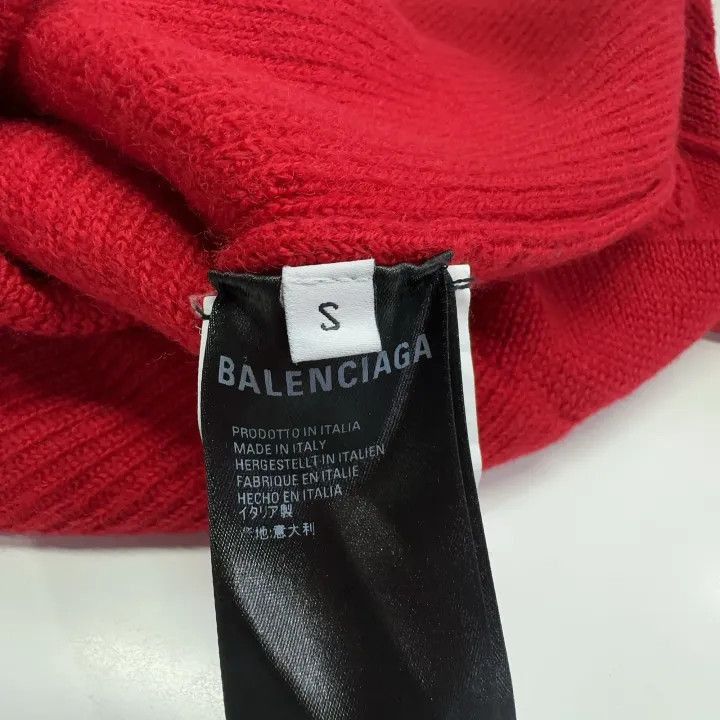 Balenciaga Balenciaga Balenciaga FW21 Red Logo Print Sweater -2507 Size US S / EU 44-46 / 1 - 3 Thumbnail