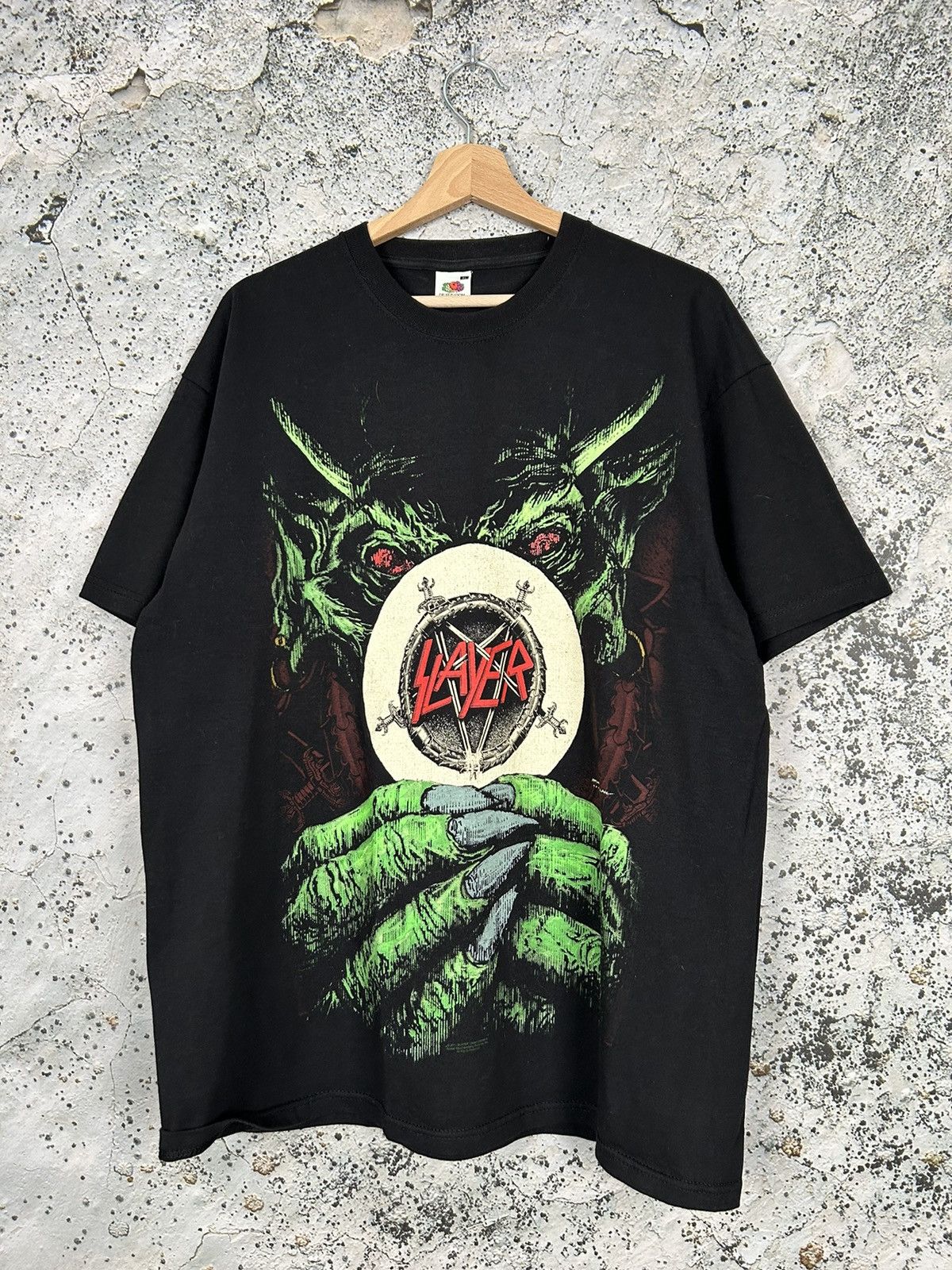 Vintage Slayer Rock Band Tee Rare Horror Metal Y2K 00s - Tops