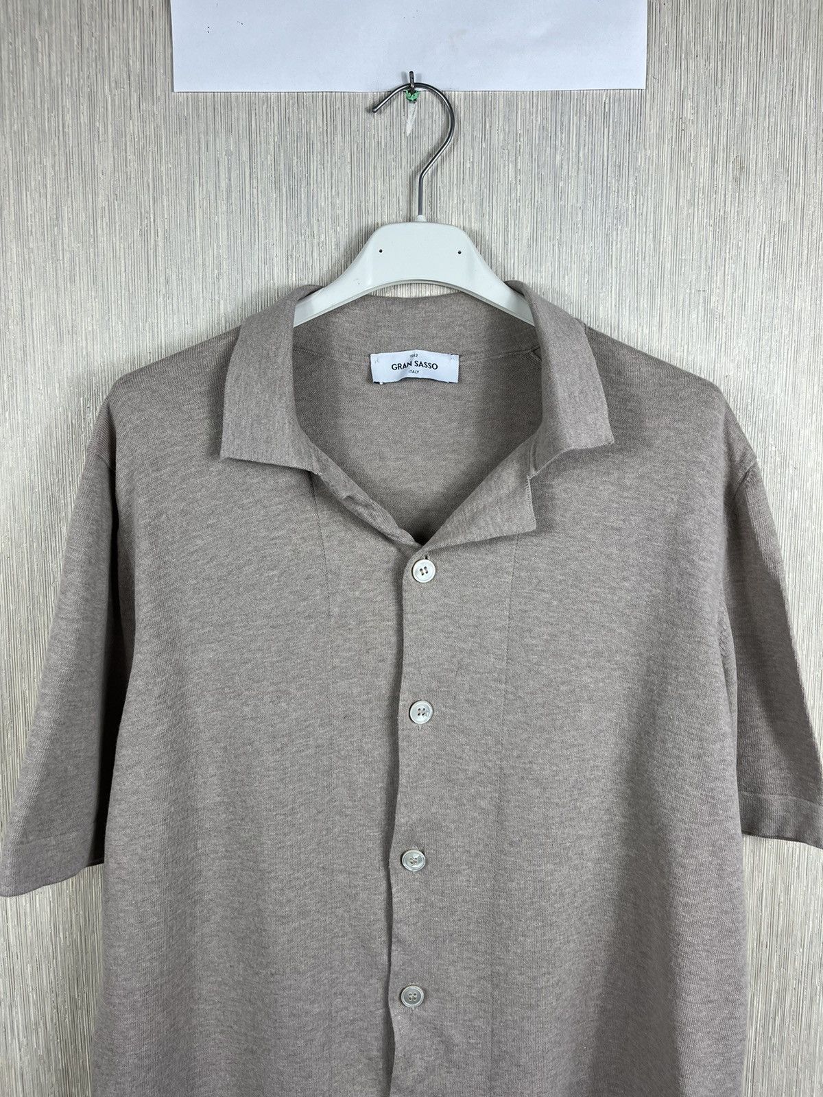 Gran Sasso Gran Sasso cotton button up short sleeve shirt tee cardigan Size US M / EU 48-50 / 2 - 5 Thumbnail