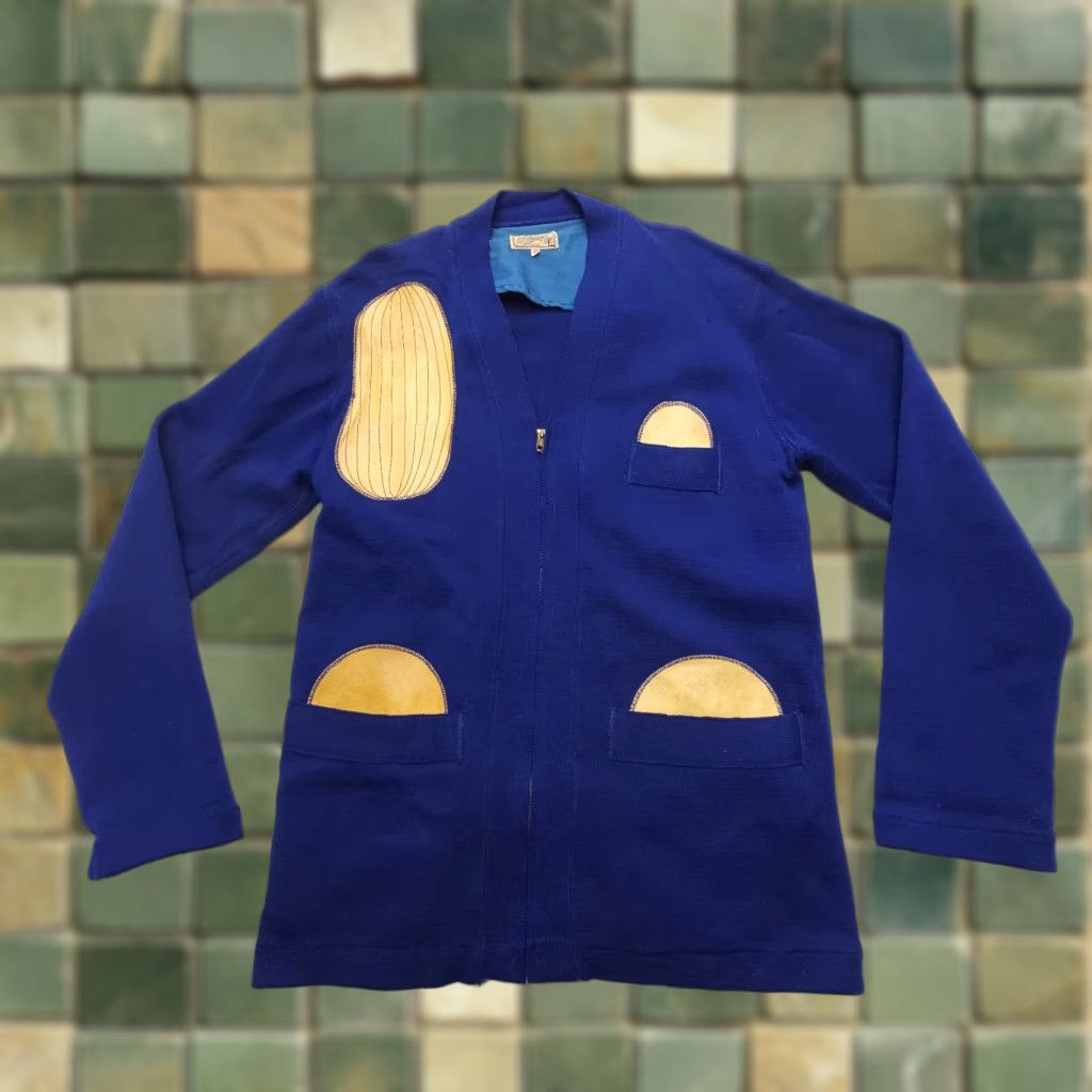CO VINTAGE HL Whiting Co Shooting Cardigan Mens Small Wool Blue 50s 60s USA Full Zip Zipper Cardigan Men Size US S / EU 44-46 / 1 - 1 Thumbnail