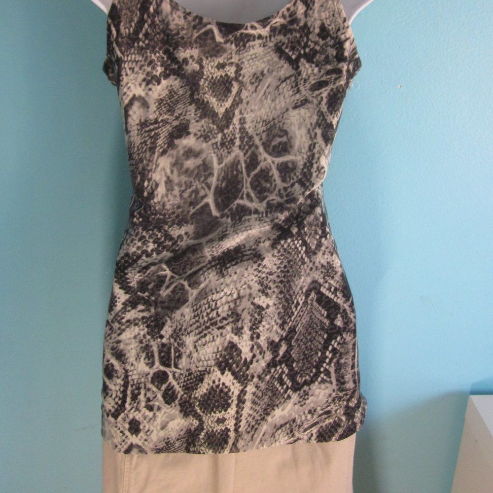 Vintage Linda Segal Vintage Tanktop Snakeskin Pattern Stretch Tank S Size XS / US 0-2 / IT 36-38 - 9 Thumbnail
