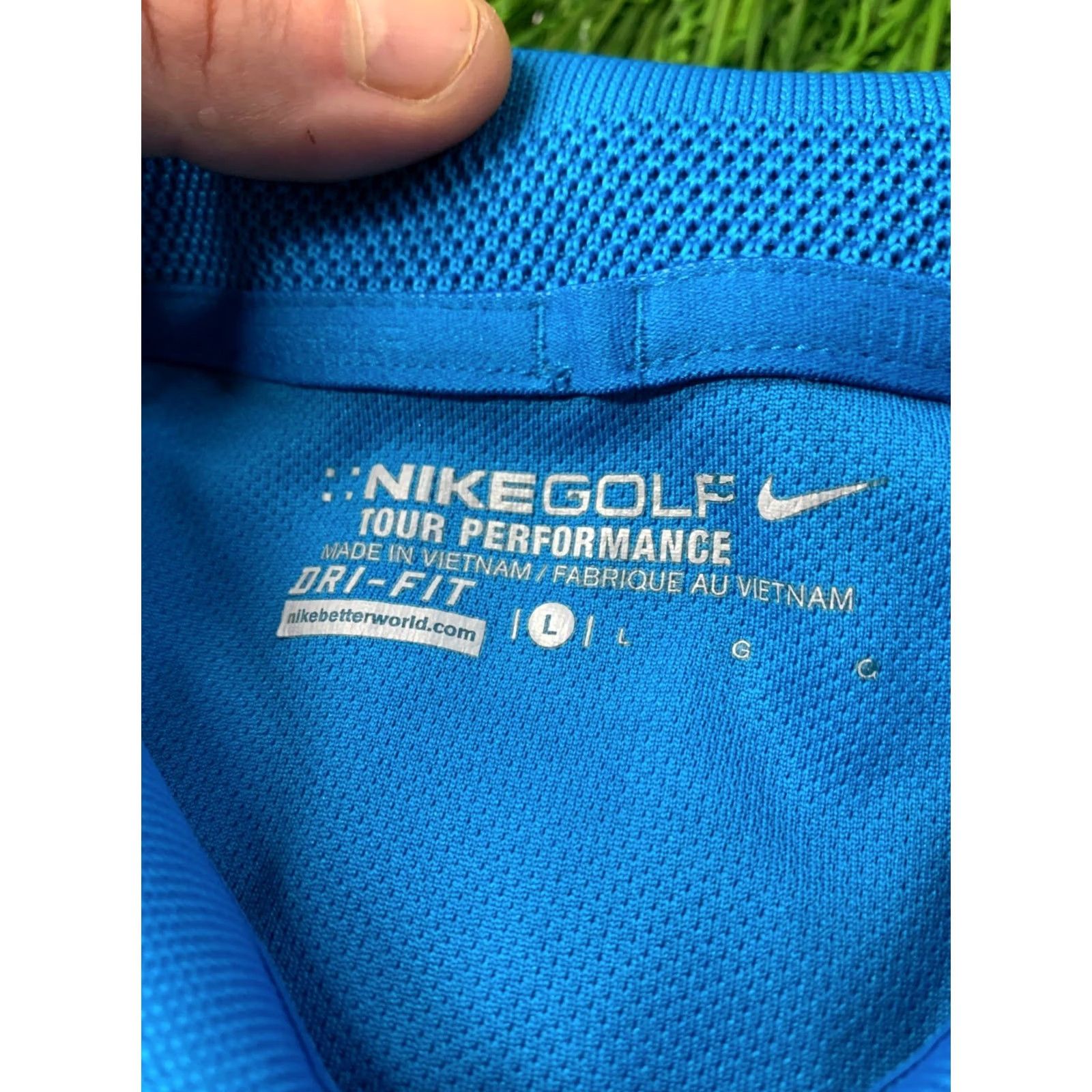 Nike NIKE Golf Dri-FIT 2015 Men Polo Shirt Jersey Size L Blue and Red Polo Men Size US L / EU 52-54 / 3 - 5 Thumbnail