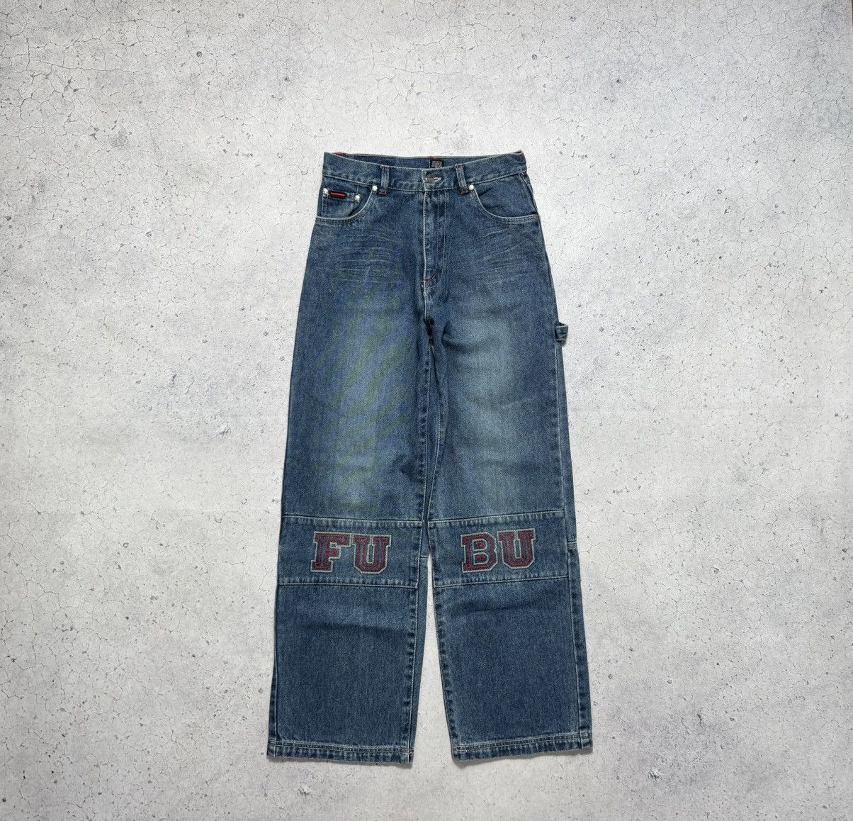 Fubu Fubu Vintage Denim Jeans Rap Skate Big Logo Size US 30 / EU 46 - 1 Thumbnail