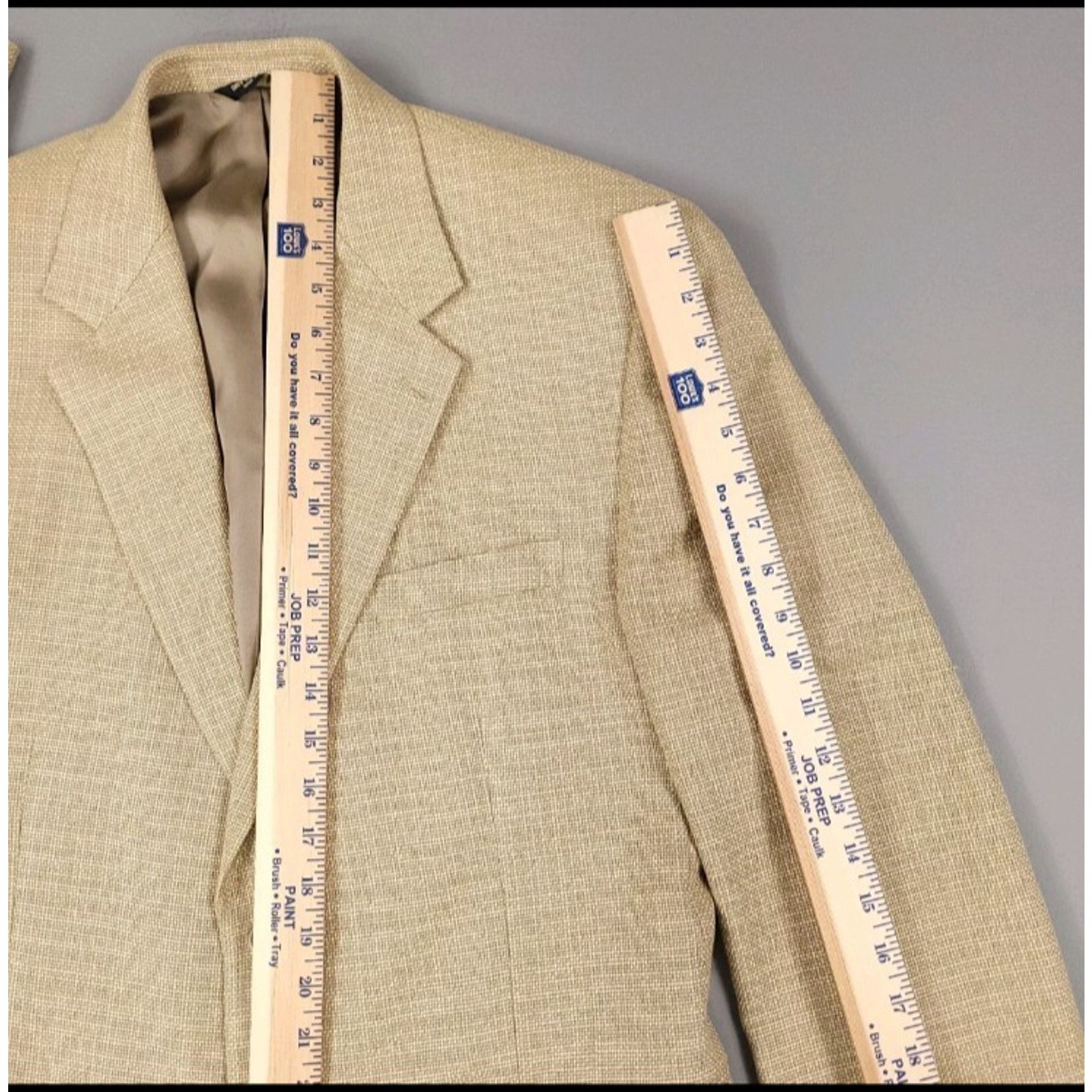 Chaps Chaps Blazer Mens 42R Tan Silk Basketweave Sport Coat Size 42R - 12 Thumbnail