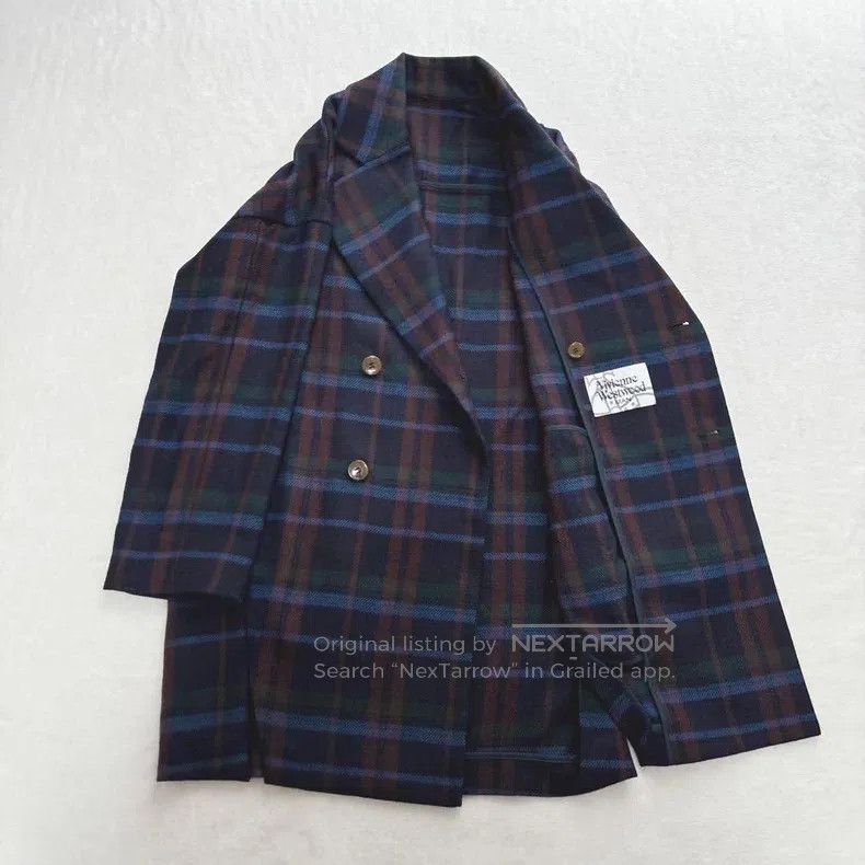 Vivienne Westwood Vivienne Westwood Tartan double-breasted woolen coat Size US M / EU 48-50 / 2 - 3 Thumbnail