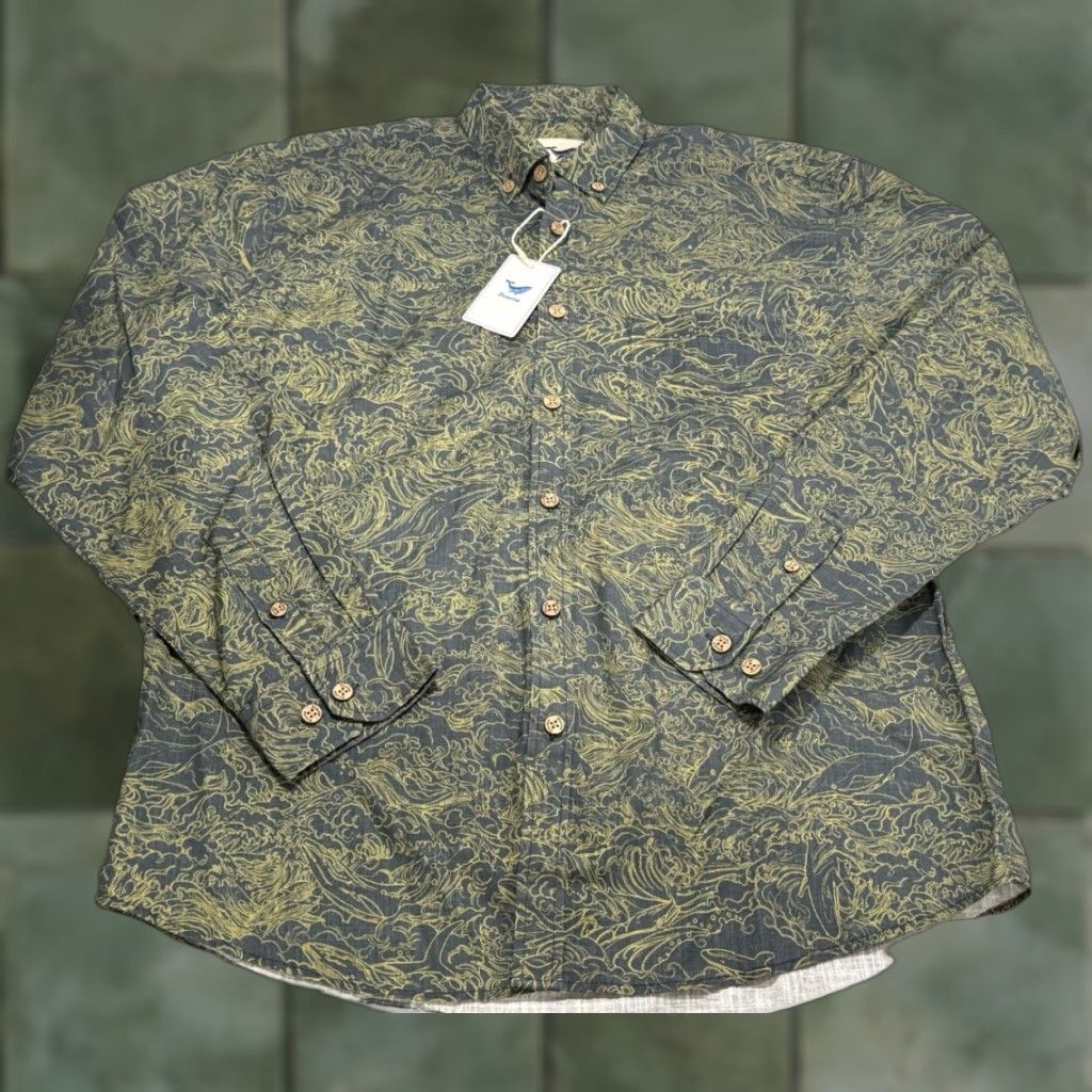Vintage Yiume L/S Hawaiian Button-Down Shirt Mens Large Dance Of The Sea NWT Size US L / EU 52-54 / 3 - 1 Thumbnail
