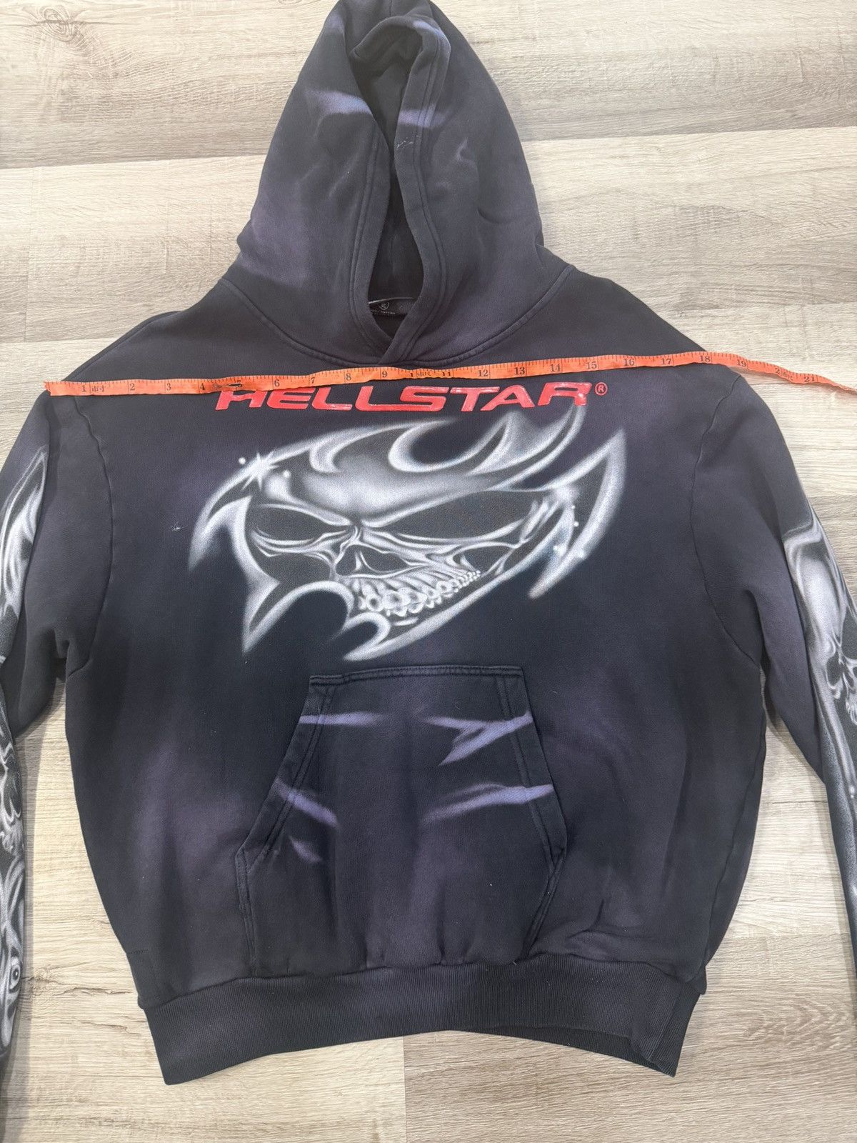 HELLSTAR Hellstar Airbrushed Skull Hoodie Black Size XS Size US XS / EU 42 / 0 - 11 Thumbnail