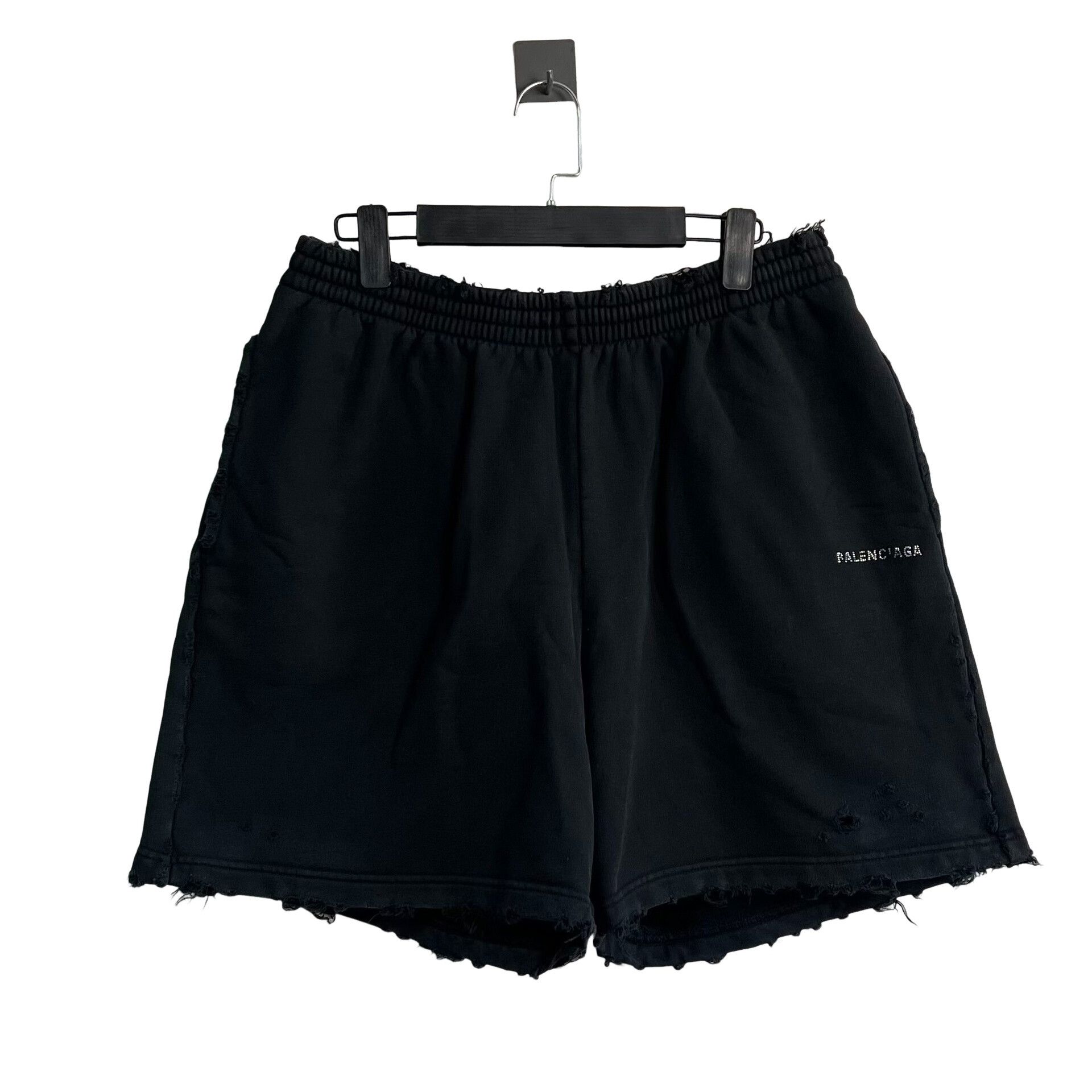 Balenciaga Balenciaga Logo Distressed Shorts Size 32 Size US 32 / EU 48 - 1 Thumbnail