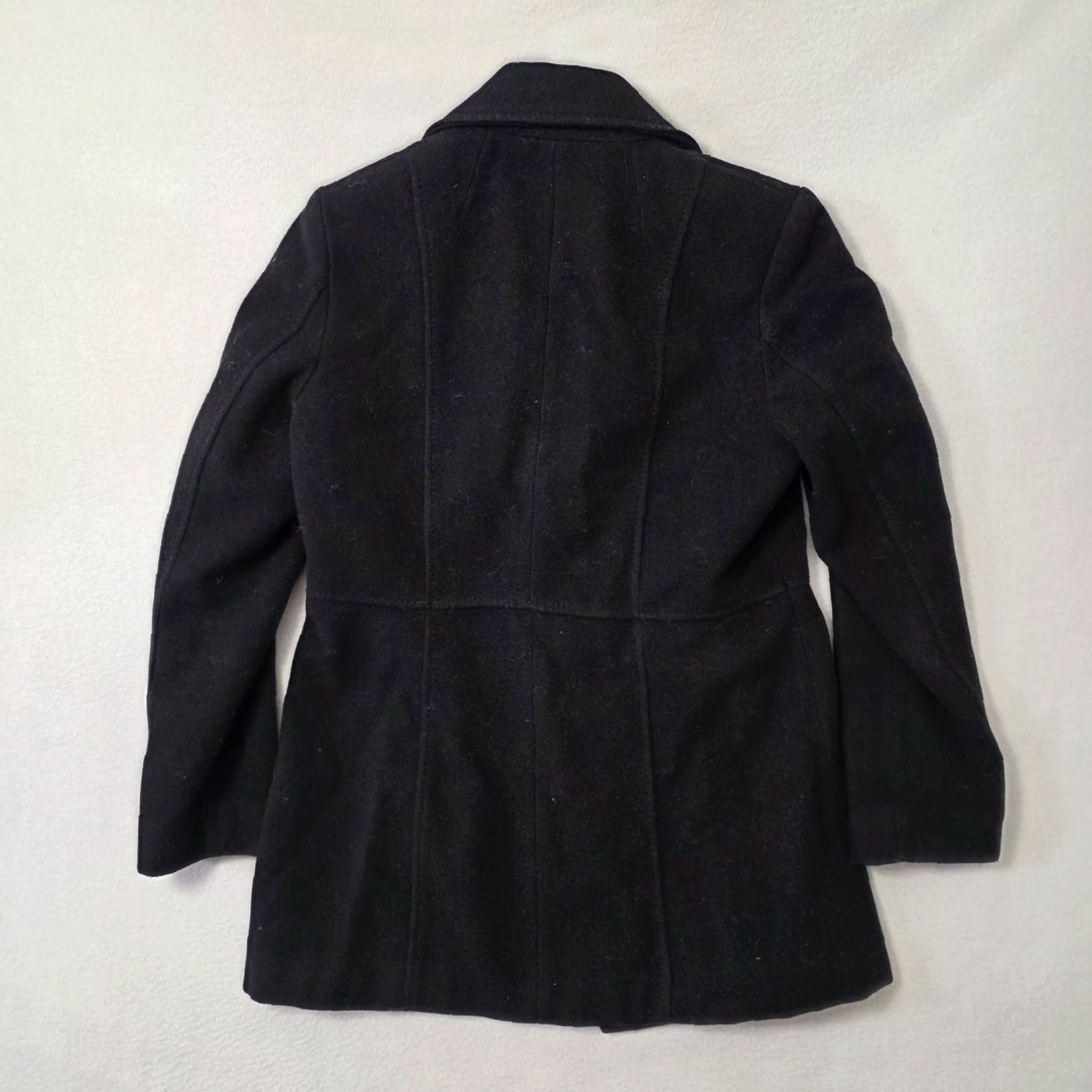 Croft & Barrow VINTAGE Croft Barrow Coat Womens Small Black Double Breasted Cashmere Wool Blend Pea Coat Mens? No. Size S / US 4 / IT 40 - 2 Thumbnail