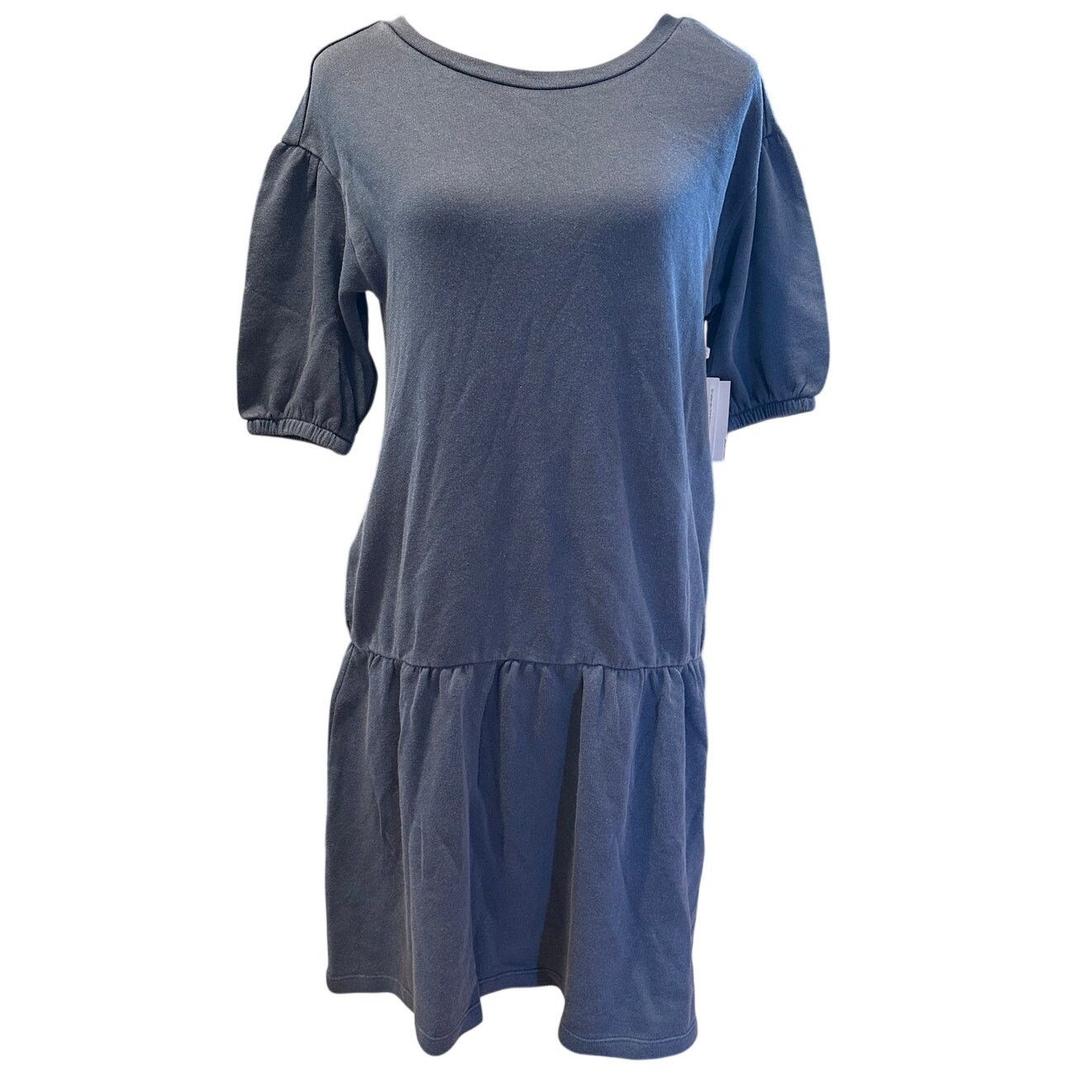 Other Caslon Women's Blue Drop Waist Terry Sweatshirt Dress XS NWT Size XS / US 0-2 / IT 36-38 - 2 Thumbnail
