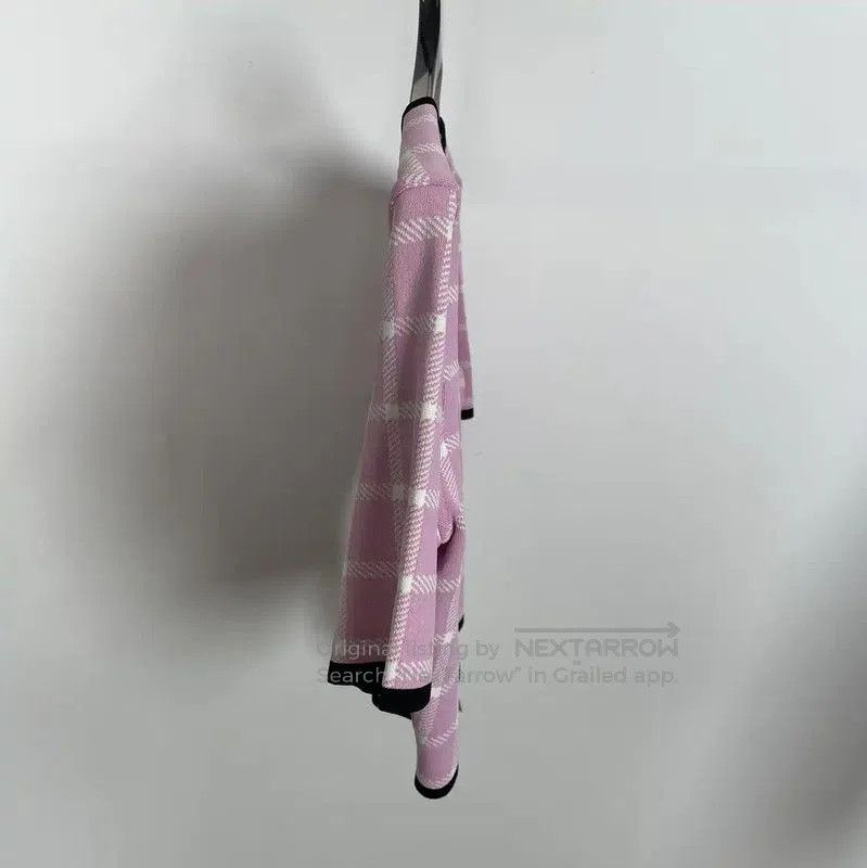 Miu Miu Miu Miu Pink Cotton Checked Cardigan . Size M / US 6-8 / IT 42-44 - 3 Thumbnail
