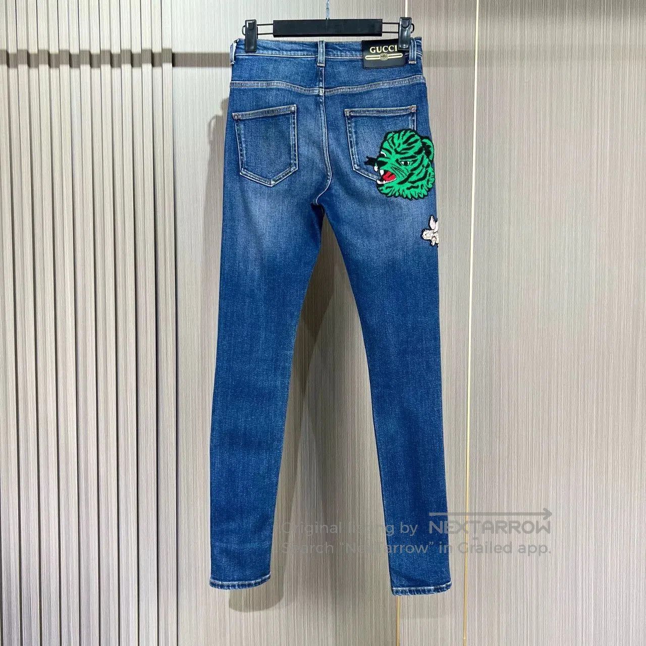 Gucci Gucci Embroidered Cherry Denim Pants. Size 26" / US 2 / IT 38 - 2 Thumbnail