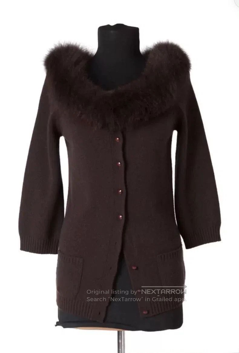 Valentino Valentino Catwalk style fox fur cardigan top Size S / US 4 / IT 40 - 3 Thumbnail