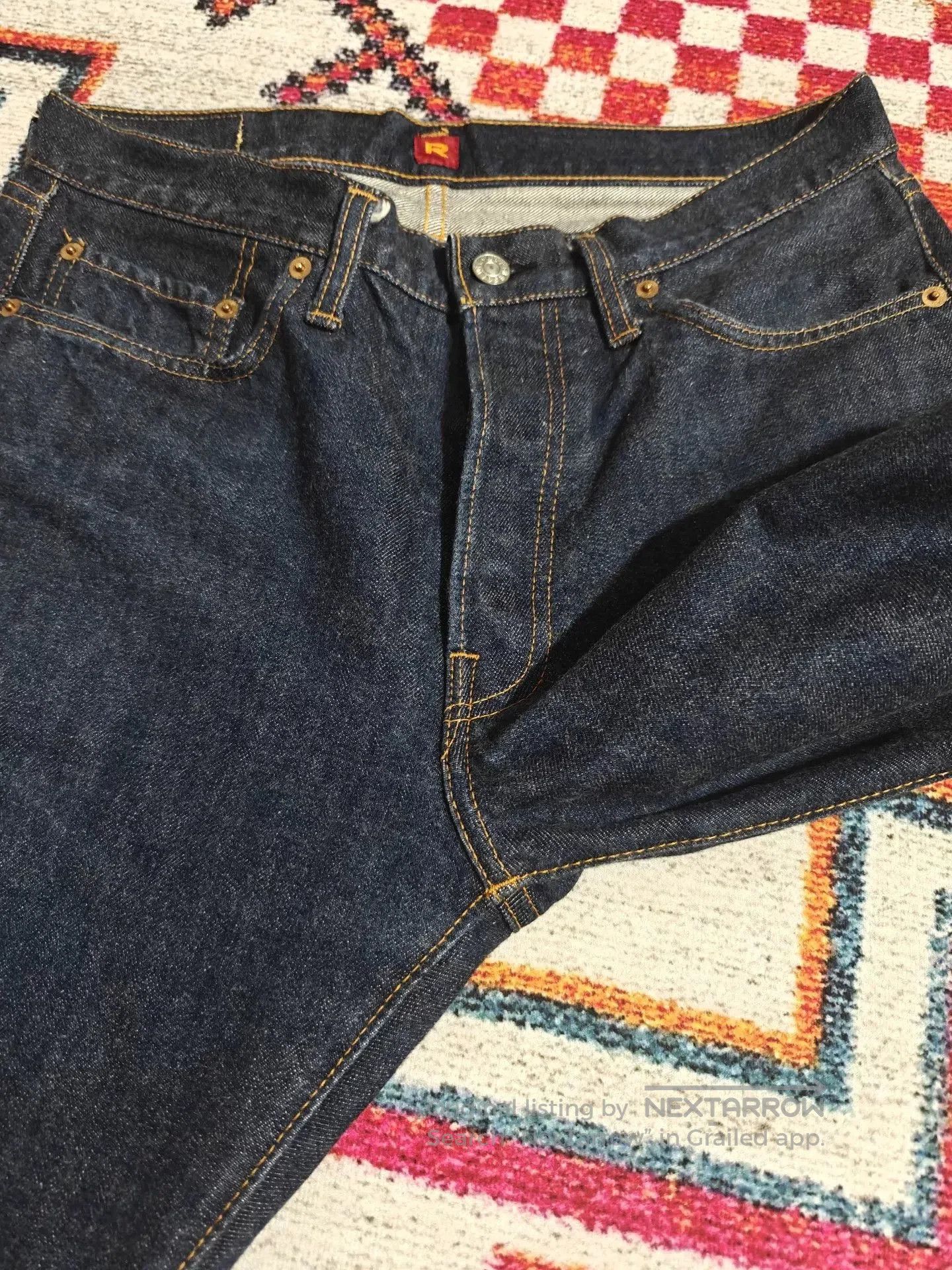 RESOLUTE RESOLUTE 710 Retro Slim Straight Raw Jeans. Size US 32 / EU 48 - 4 Thumbnail