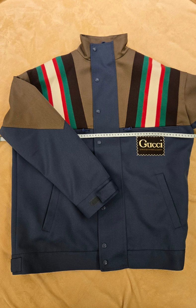 Gucci Gucci Striped stitching letter logo zipper jacket 2502-Next Size US S / EU 44-46 / 1 - 1 Thumbnail