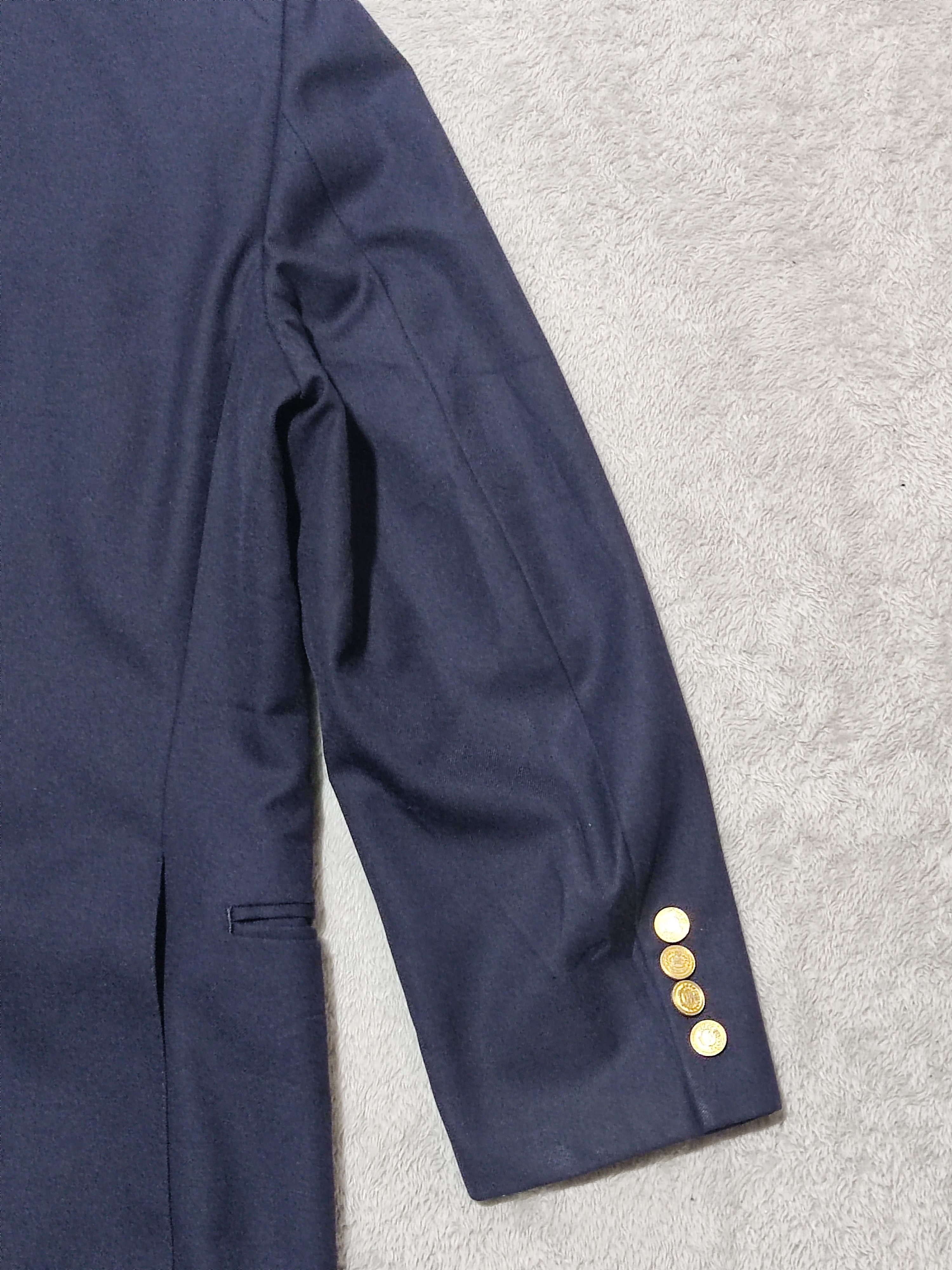 Burberry Prorsum Vintage Burberrys Tasmania Wool Knight Gold Button Blazer Size 40S - 11 Thumbnail