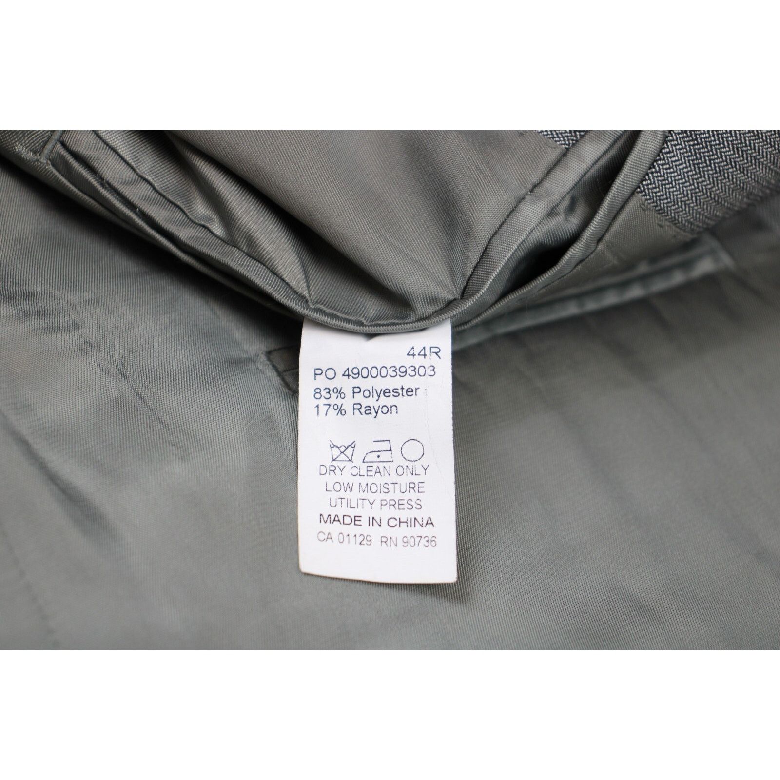 Calvin Klein Calvin Klein Blazer Mens 44R Gray Lined 2 Button Notch Size 44R - 4 Thumbnail