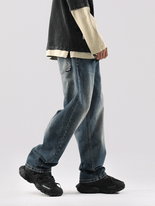 Japanese Brand × Jean Vintage washed American high street harem loose jeans Size US 32 / EU 48 - 3 Thumbnail