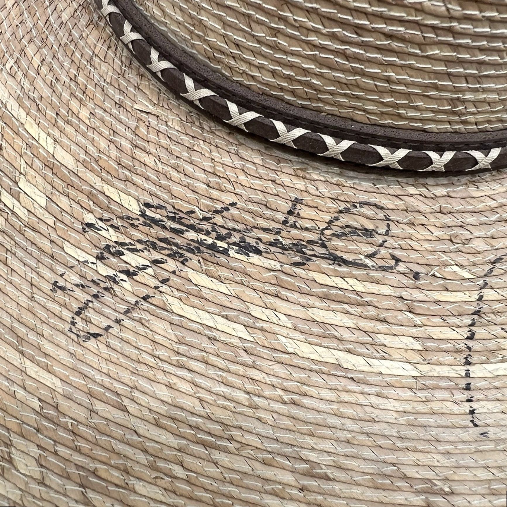 Vintage RESISTOL Cowboy Hat Brown Natural Size 7-1/4 Woven Palm Mens Western Casual Size ONE SIZE - 6 Thumbnail