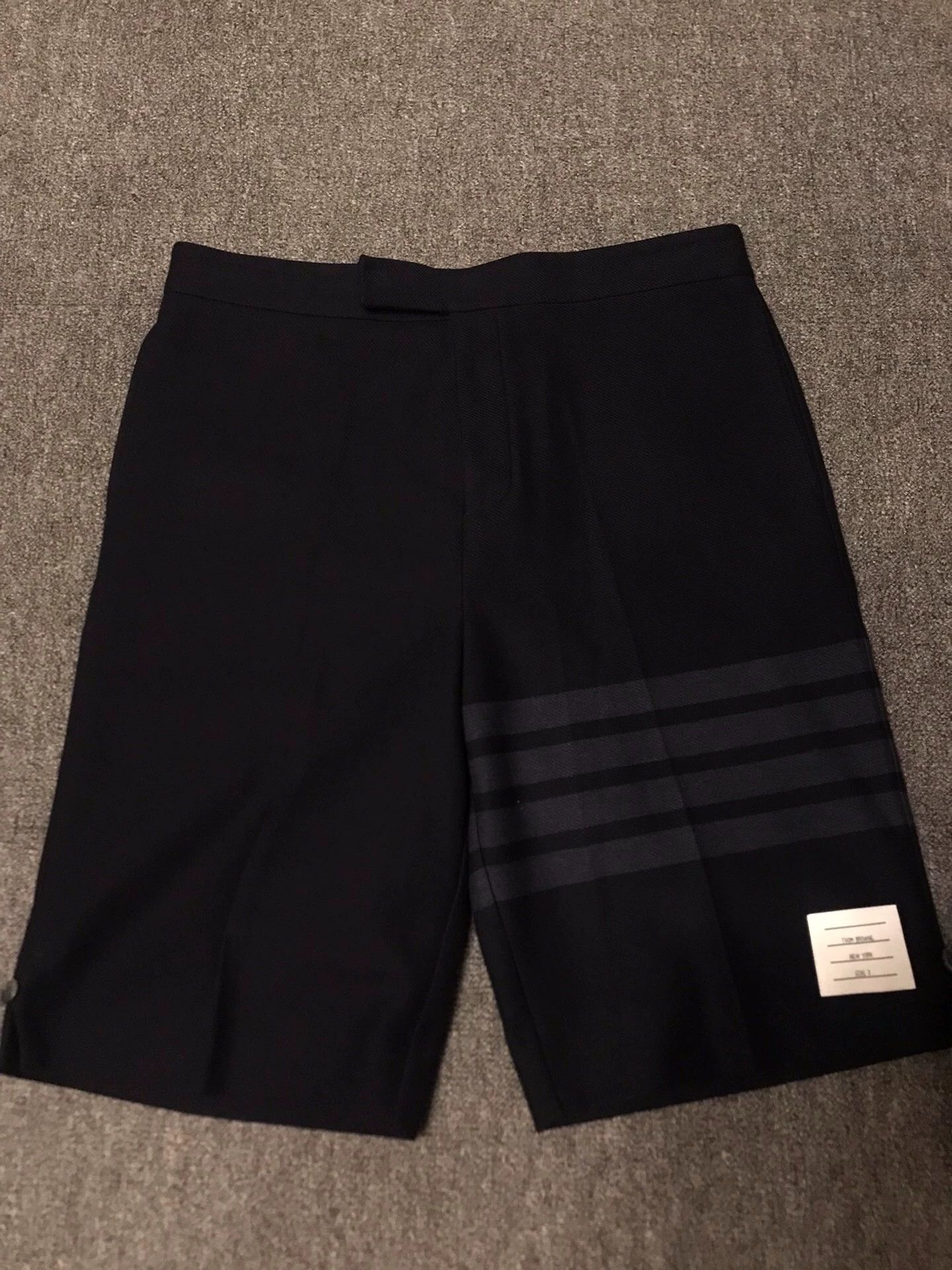 Thom Browne Deep Navy 4-Bar Stripe Short 3