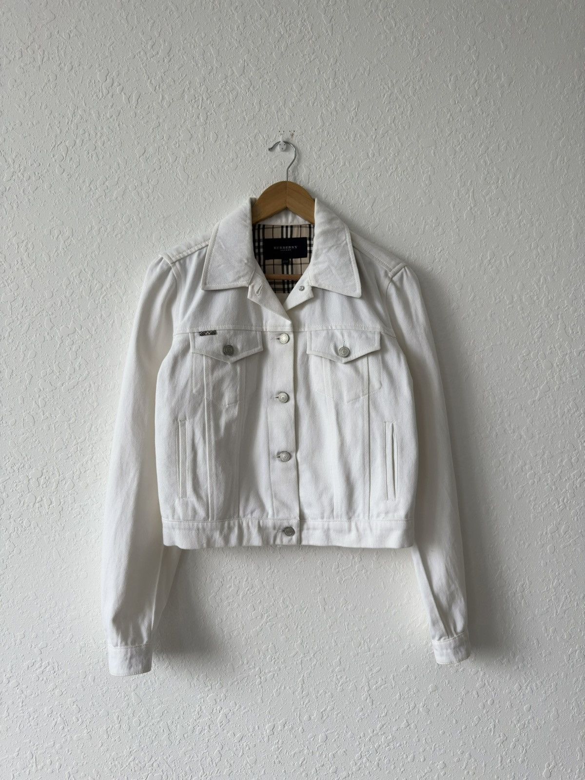 Burberry × Vintage Vintage Burberry London Denim Women Jacket Coat Nova Check Size M / US 6-8 / IT 42-44 - 1 Thumbnail