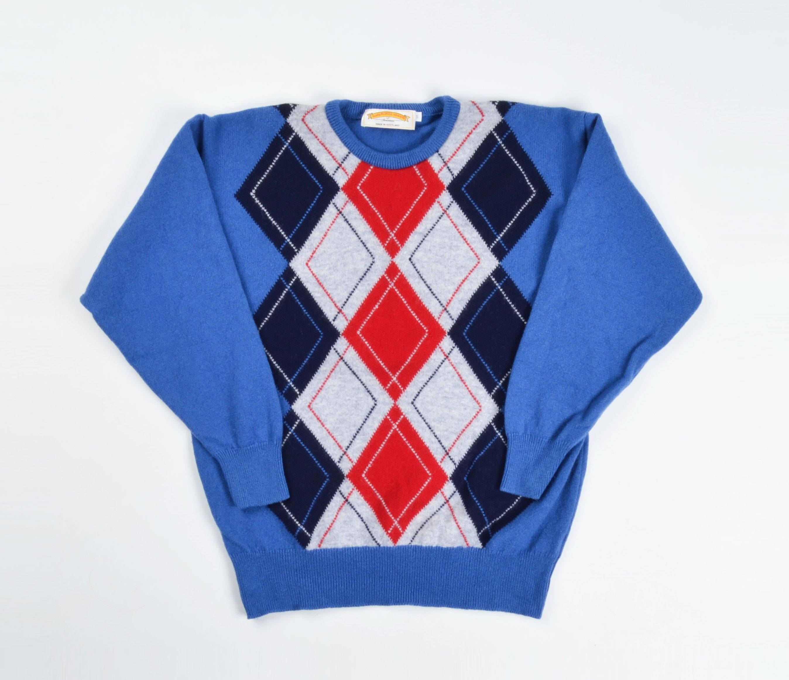 Pringle Of Scotland Vintage James Pringle 80's Lambswool Plaid Sweater Size US S / EU 44-46 / 1 - 1 Thumbnail