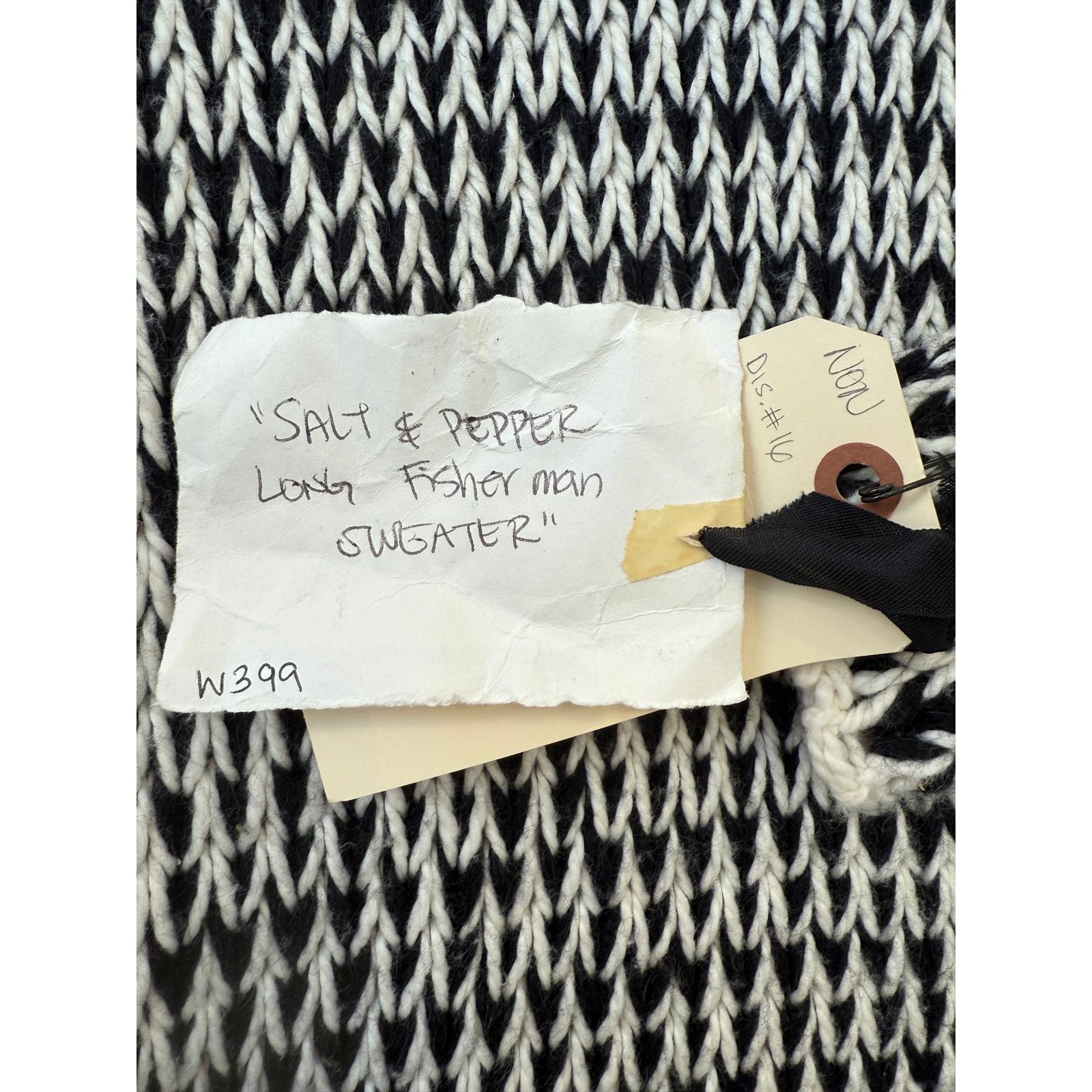 Greg Lauren Greg Lauren Salt & Pepper Long Fisherman Sweater Size L / US 10 / IT 46 - 4 Thumbnail