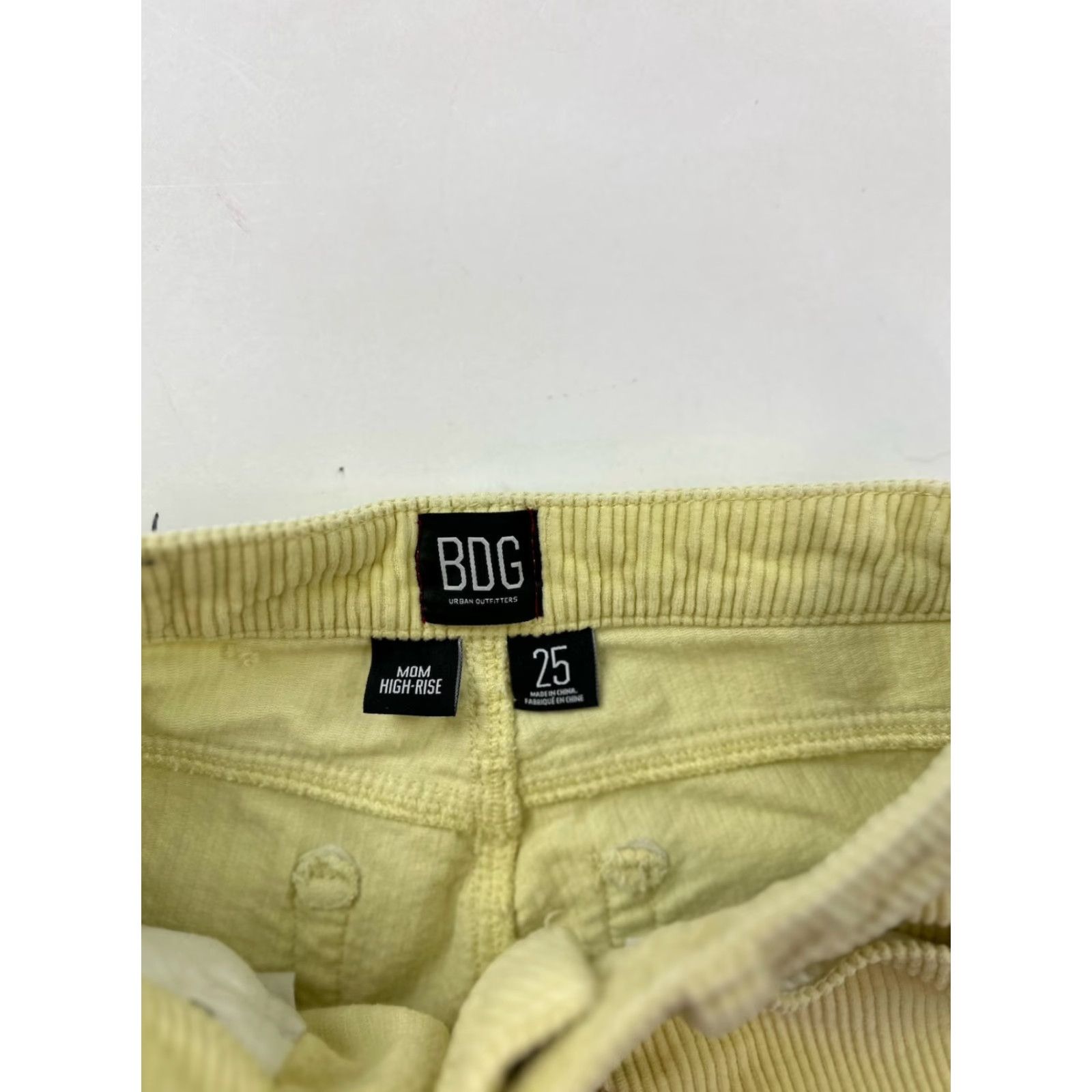 Bdg BDG Corduroy High Rise Mom Pants Women’s Yellow Ankle Size 25 Size 42" / US 20 - 4 Thumbnail