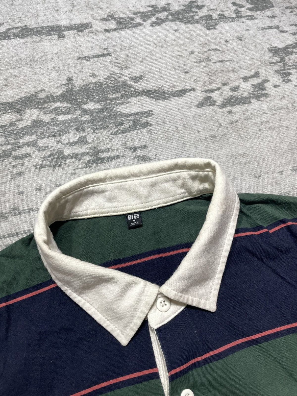 Uniqlo Unqlo stripped polo shirt Size US XL / EU 56 / 4 - 5 Thumbnail