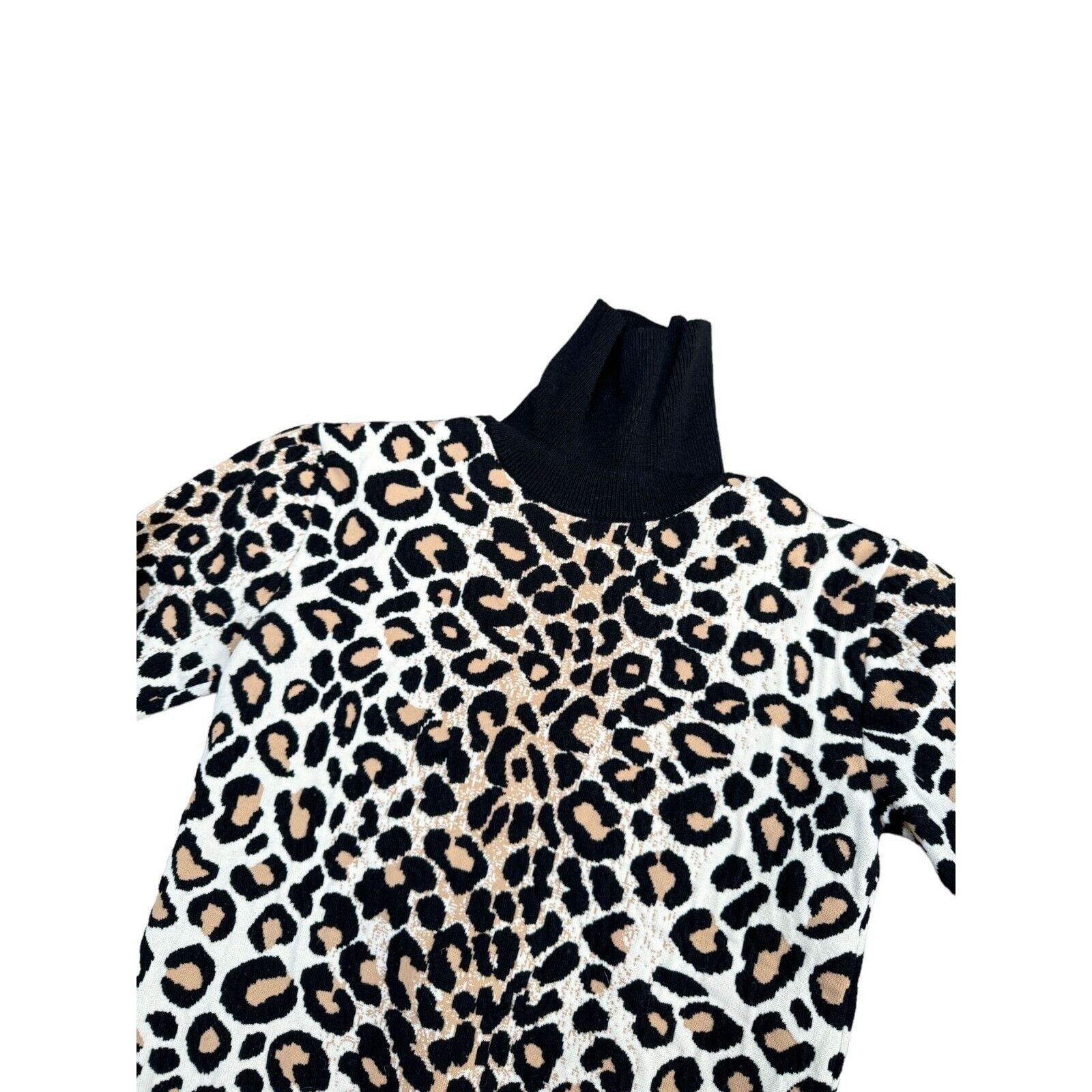 Celine Phoebe Philo Leopard Print Rollneck Sweater Size M / US 6-8 / IT 42-44 - 2 Thumbnail