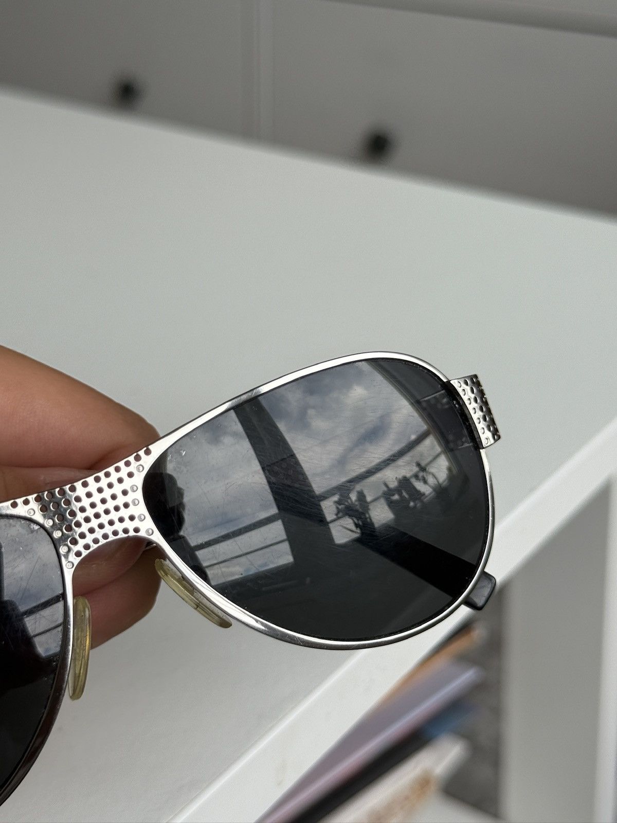 Prada Prada titanium aviator sunglasses designer luxury old money Size ONE SIZE - 9 Thumbnail